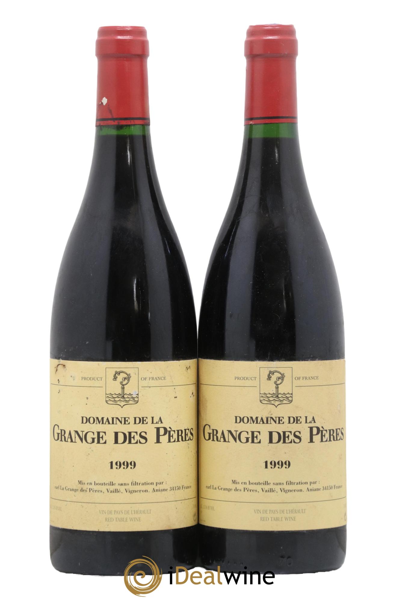 Pays d'Hérault Grange des Pères Laurent Vaillé 1999 - Lot de 2 bouteilles - 0