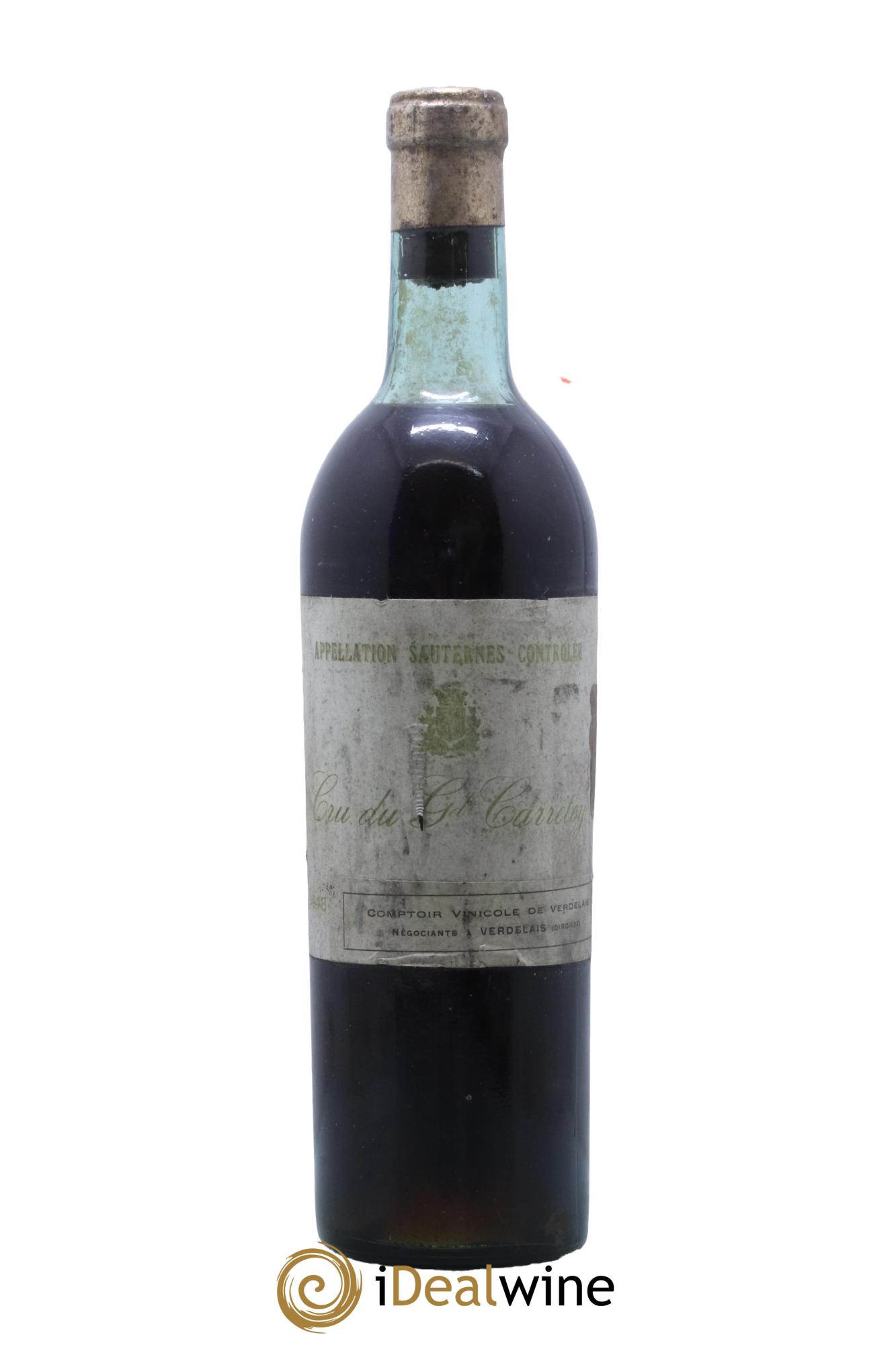 Sauternes Chateau du Grand Carretey 1948 - Lotto di 1 bottiglia - 0