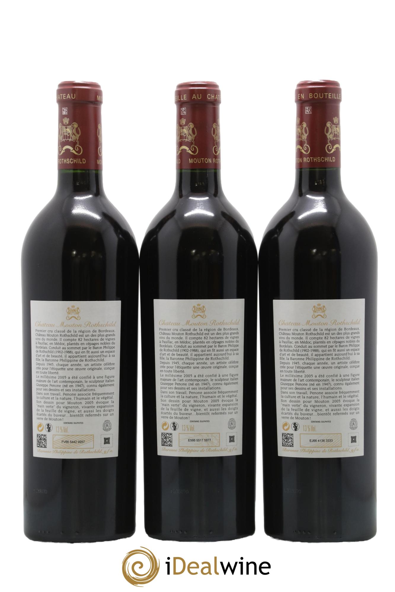 Château Mouton Rothschild 1er Grand Cru Classé 2005 - Lot of 6 bottles - 4