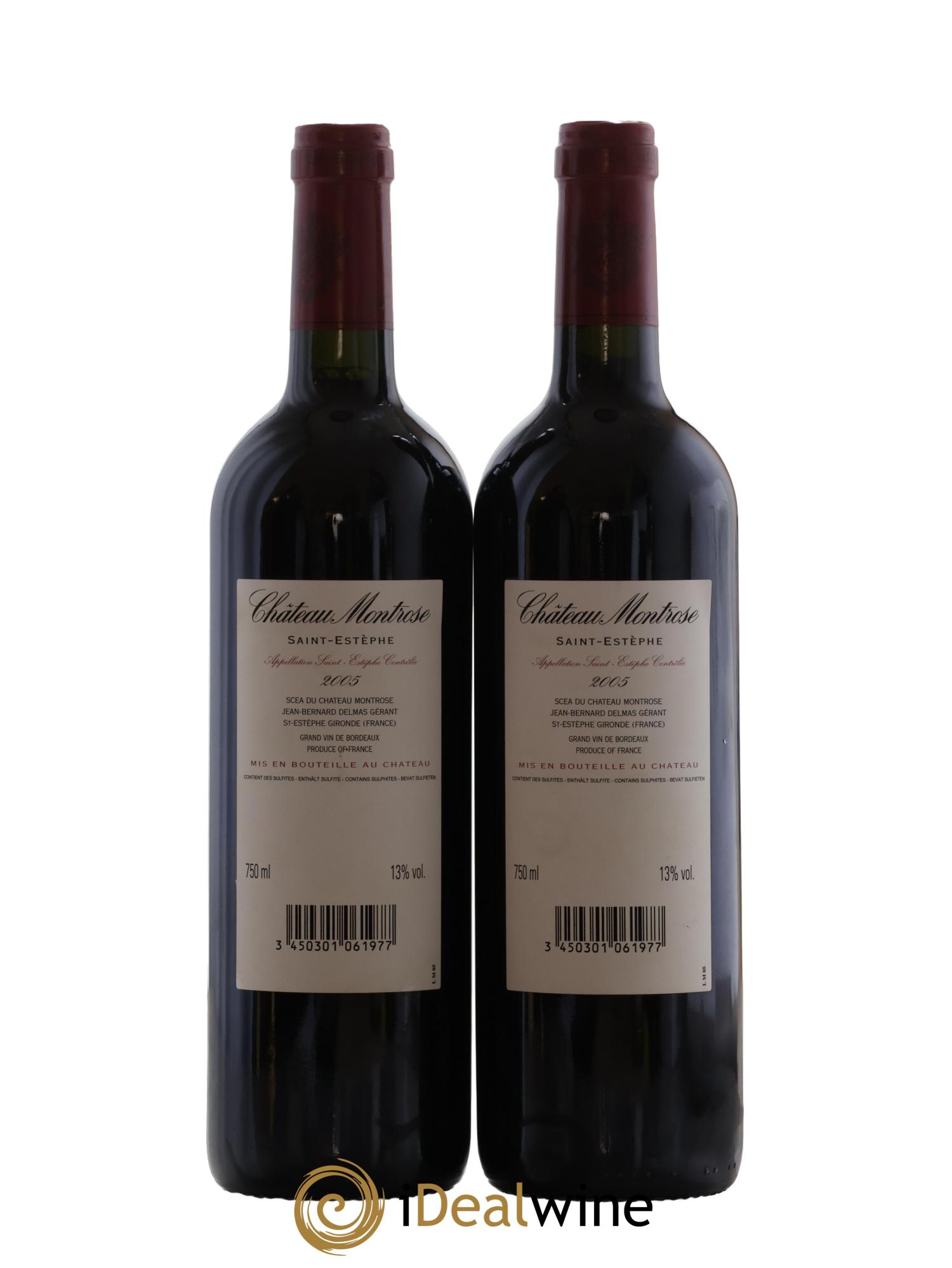 Château Montrose 2ème Grand Cru Classé 2005 - Lot de 2 bouteilles - 1