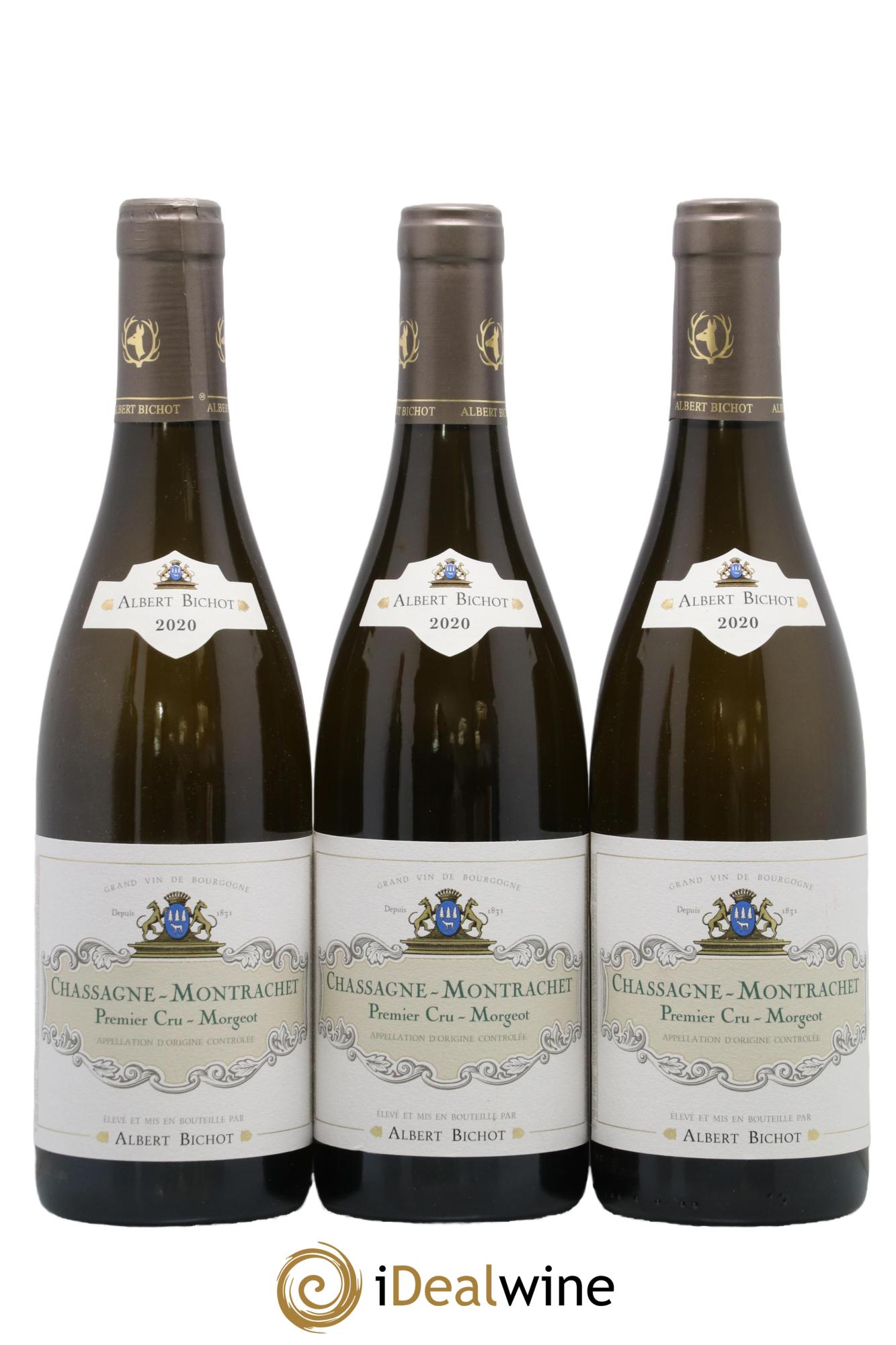Chassagne-Montrachet 1er Cru Morgeot Albert Bichot 2020 - Lot de 3 bouteilles - 0