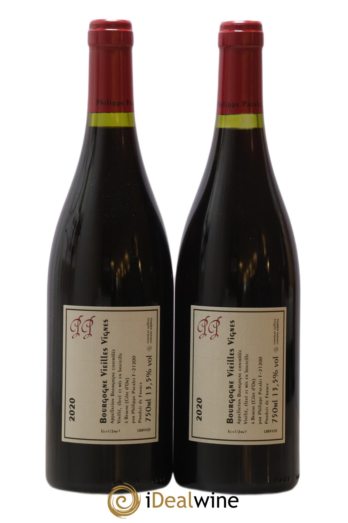 Bourgogne Pinot Noir Vieilles Vignes Philippe Pacalet 2020 - Lot de 2 bouteilles - 1
