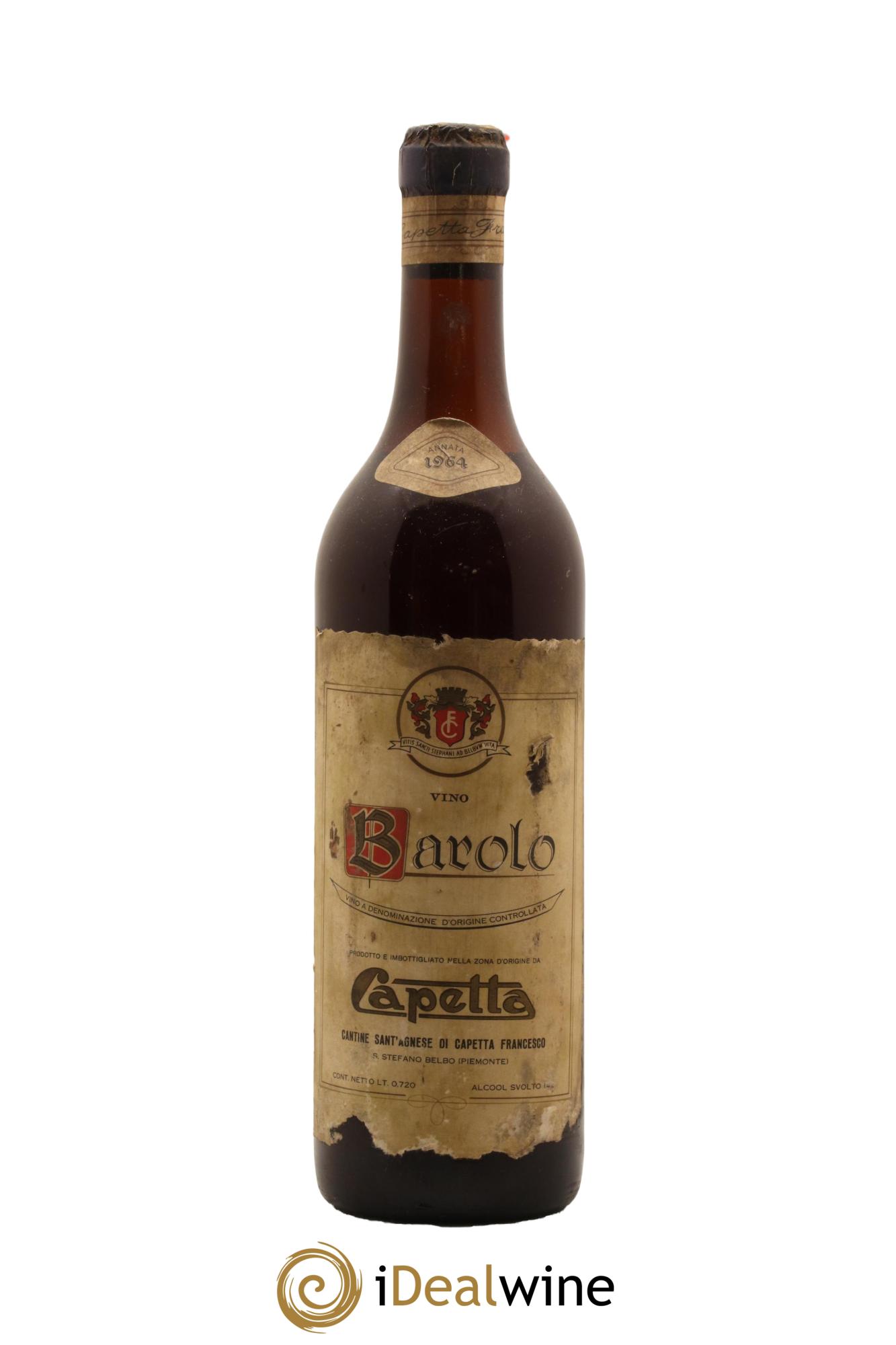 Barolo DOCG Capetta 1964 - Lotto di 1 bottiglia - 0