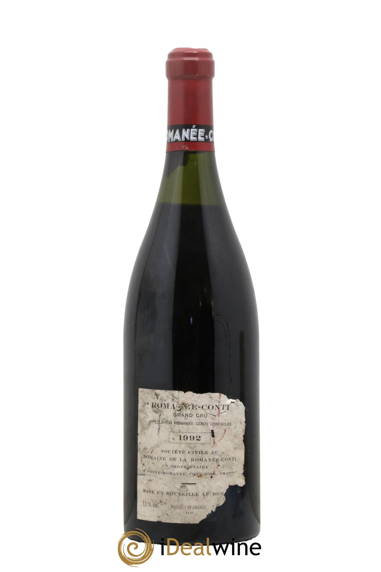 Romanée-Conti Grand Cru Domaine de la Romanée-Conti 1992 - Lot de 1 bouteille - 1