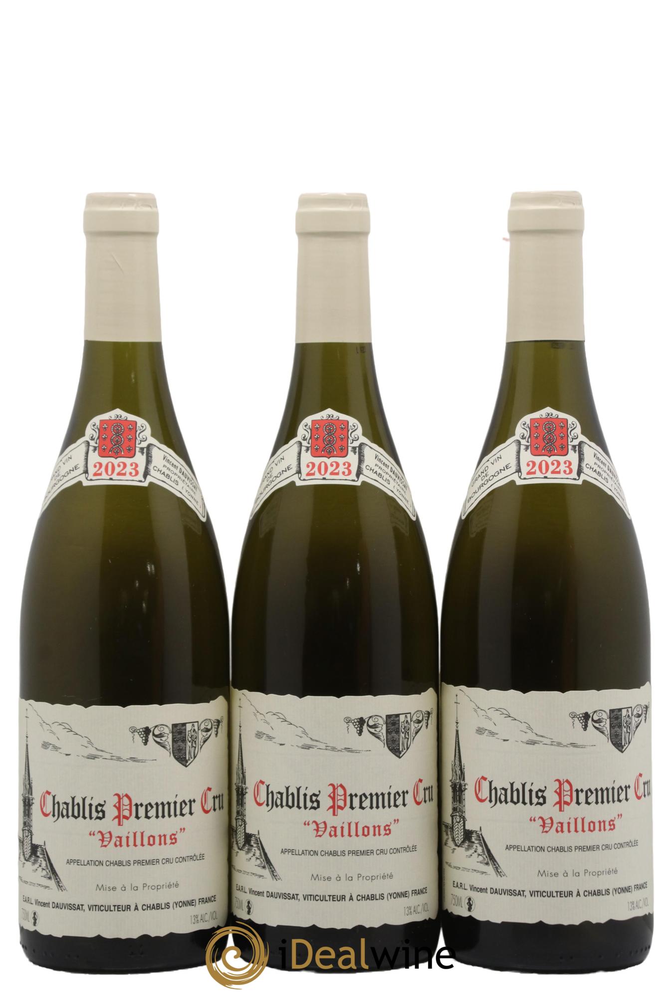 Chablis 1er Cru Vaillons Jean Dauvissat (Domaine) 2023 - Posten von 3 Flaschen - 0