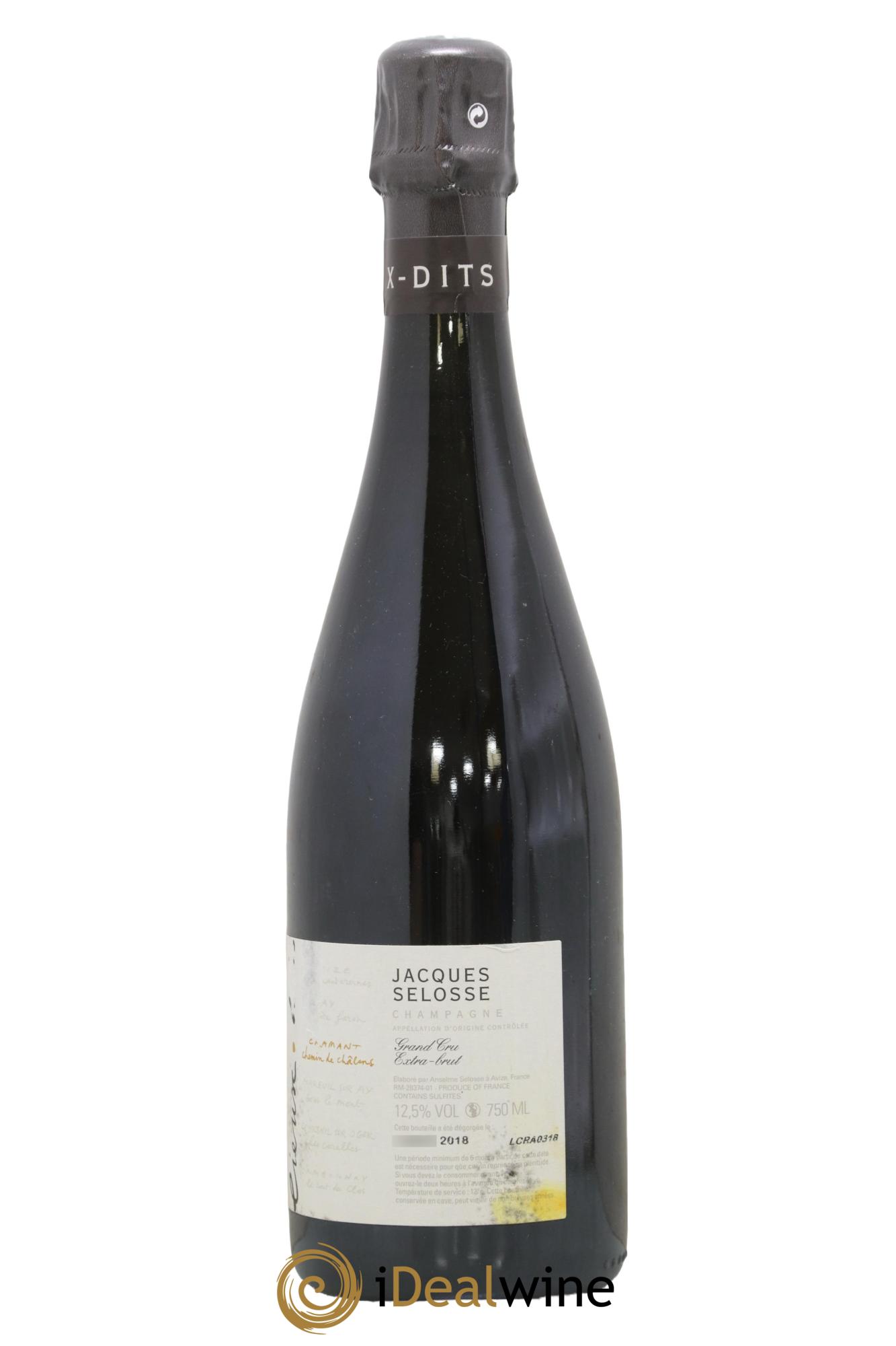 Cramant Chemin de Châlons Grand Cru Extra-Brut Jacques Selosse - Lot of 1 bottle - 1