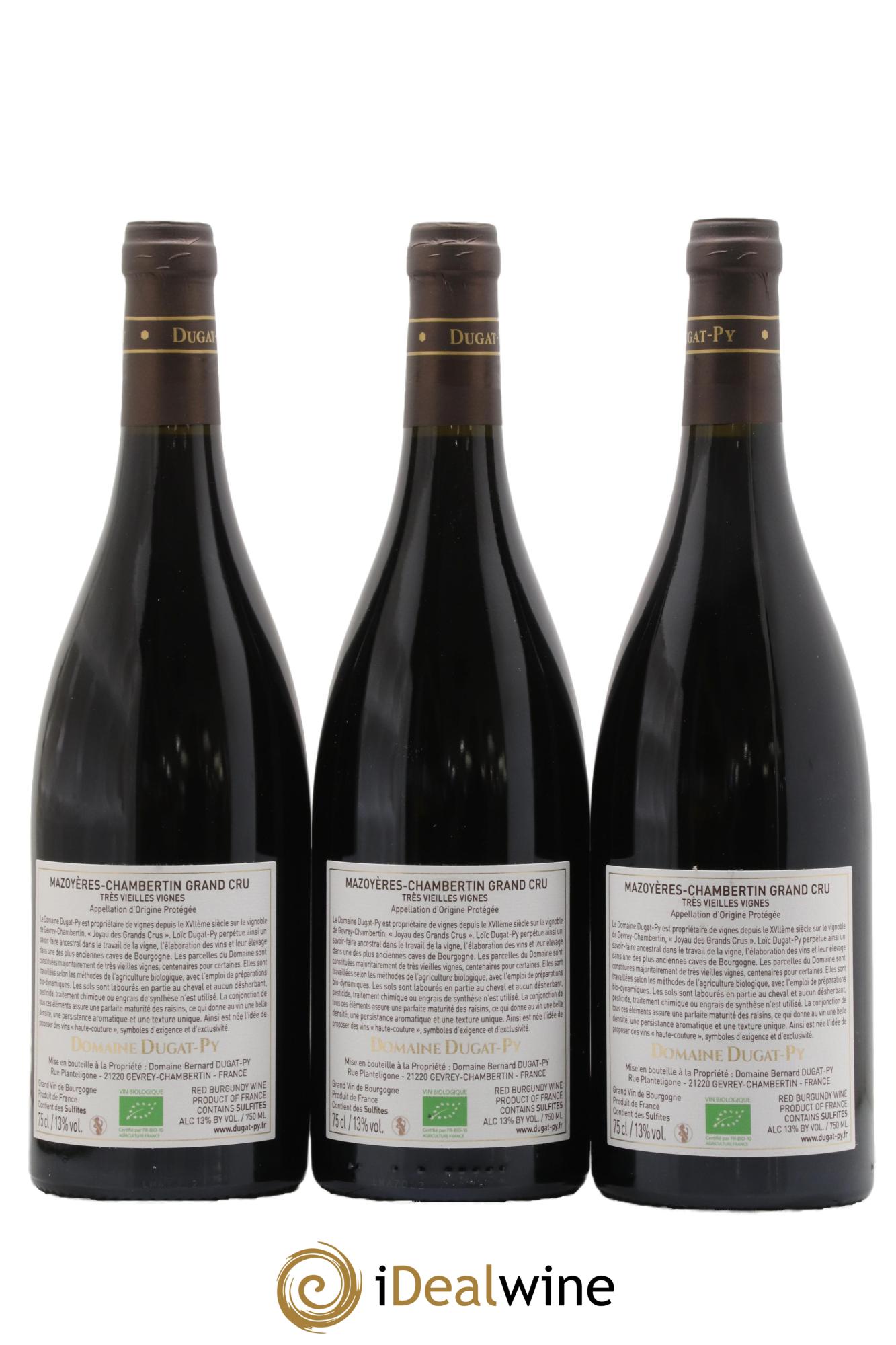 Mazoyères-Chambertin Grand Cru Très Vieilles Vignes Dugat-Py 2022 - Lotto di 3 bottiglie - 1