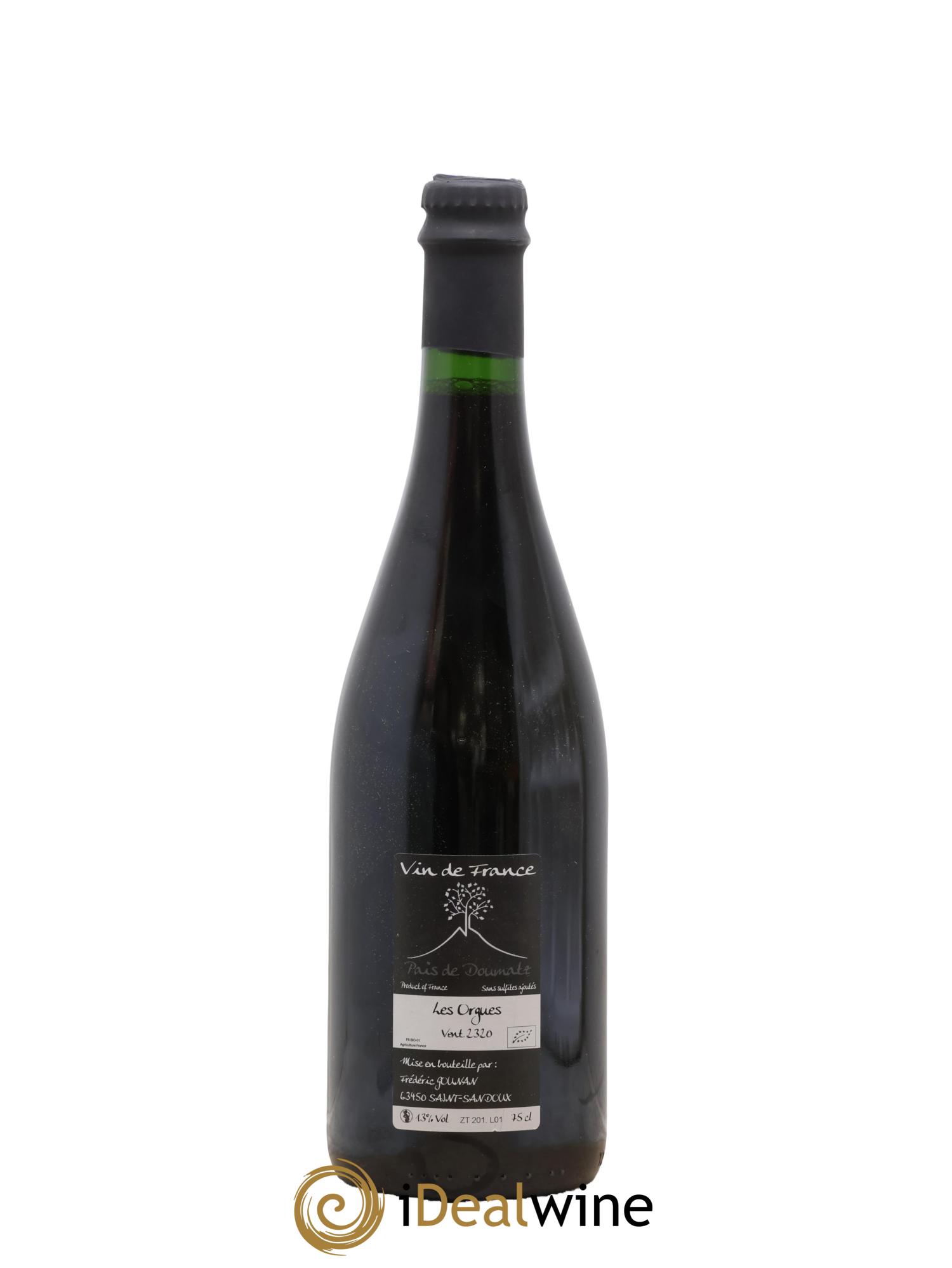 Vin de France Les Orgues Vignoble de l'Arbre Blanc 2020 - Lot de 1 bouteille - 1