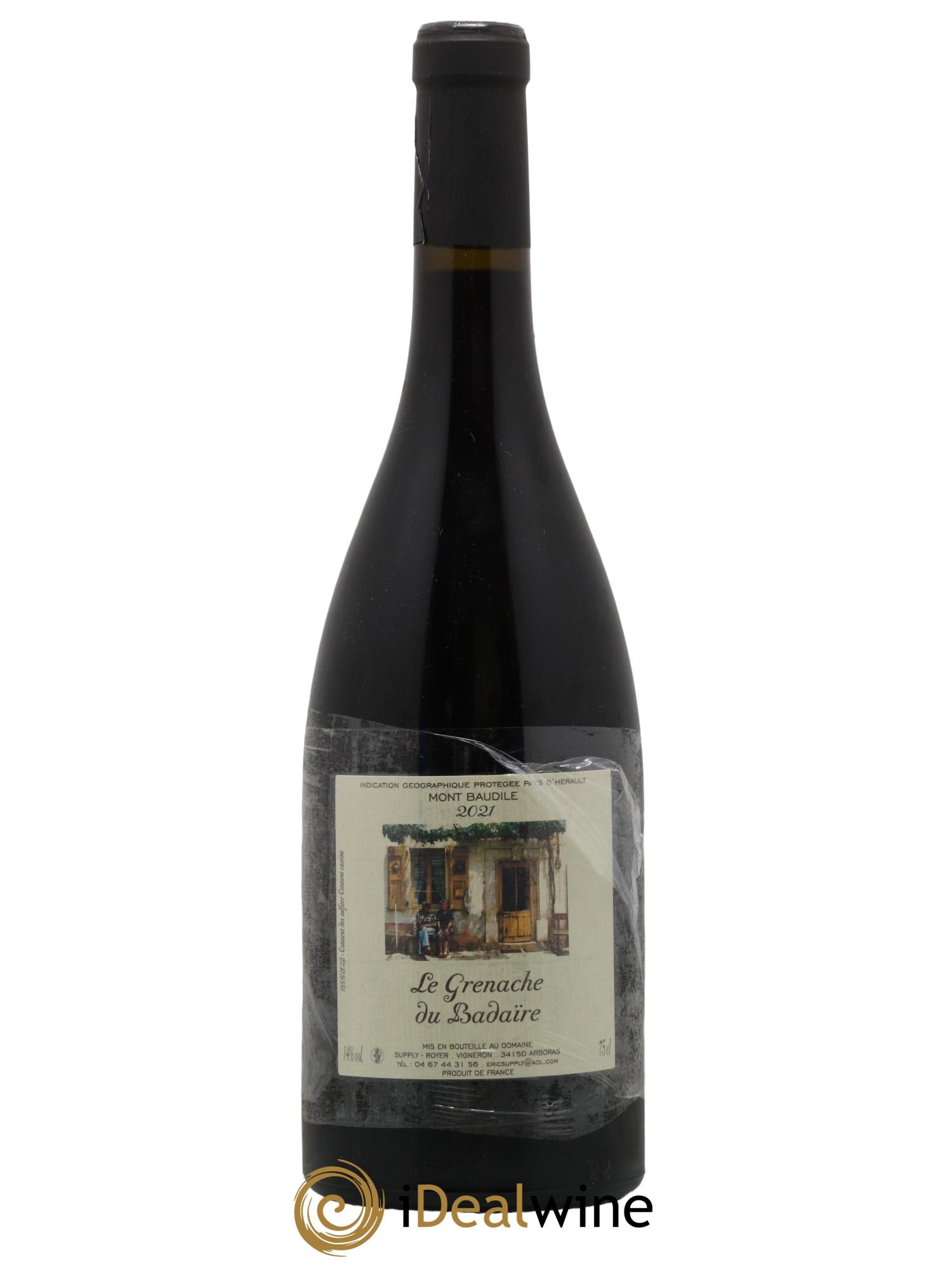 Pays d'Hérault Le Grenache du Badaire Supply-Royer 2021 - Lot de 1 bouteille - 0