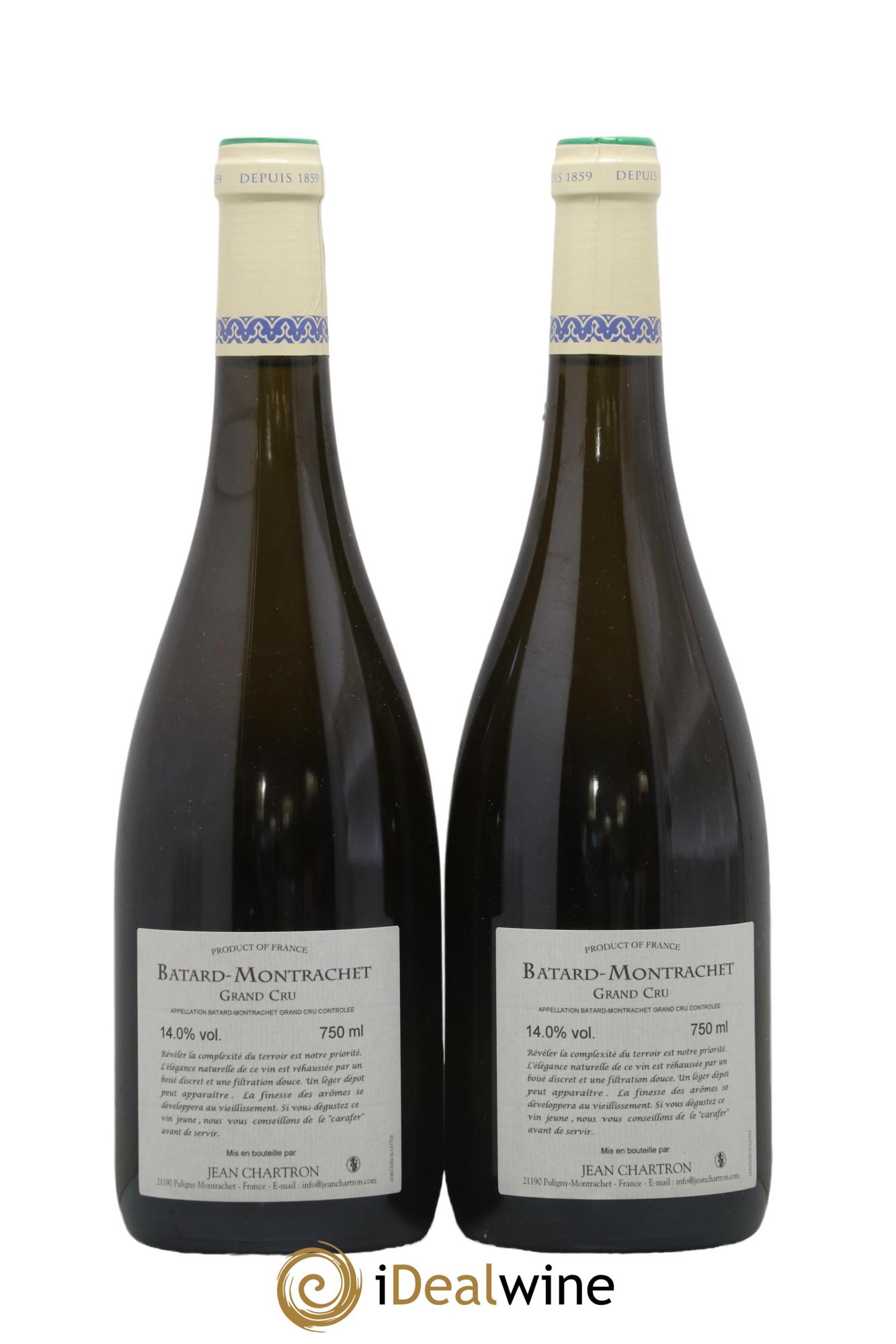 Bâtard-Montrachet Grand Cru Jean Chartron (Domaine) 2020 - Lot de 2 bouteilles - 1