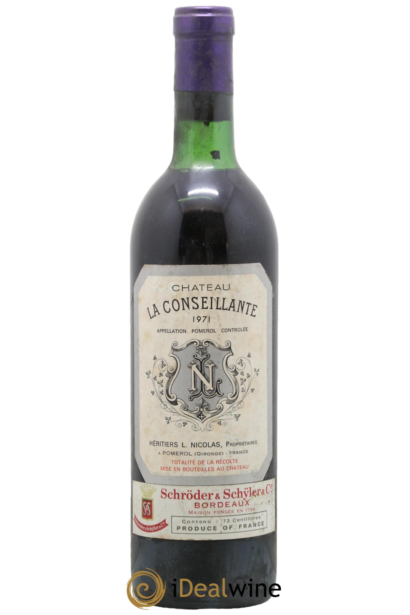 Château la Conseillante 1971 - Lot de 1 bouteille - 0