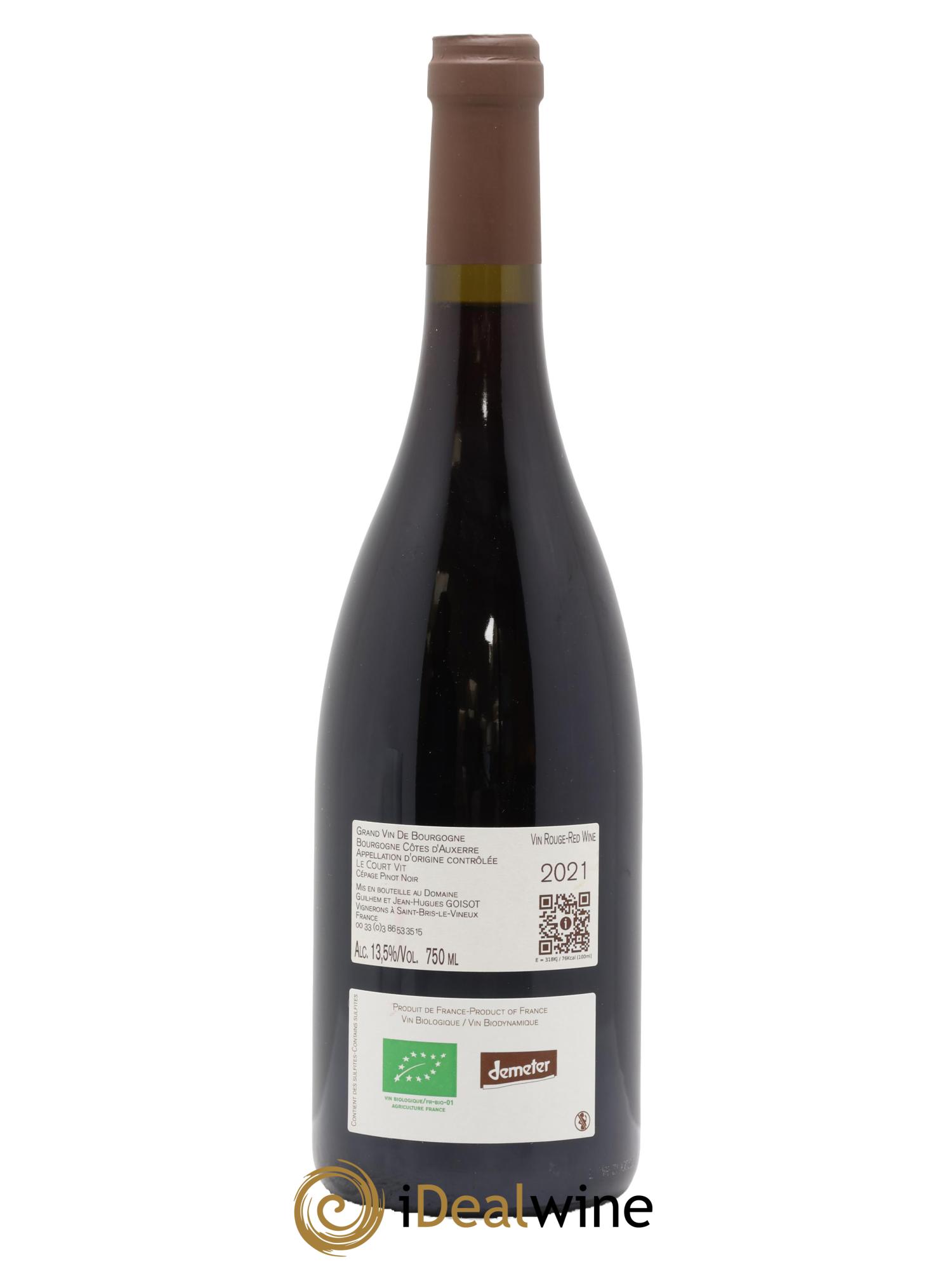 Bourgogne Côtes d'Auxerre Le Court Vit Goisot 2021 - Lotto di 1 bottiglia - 1