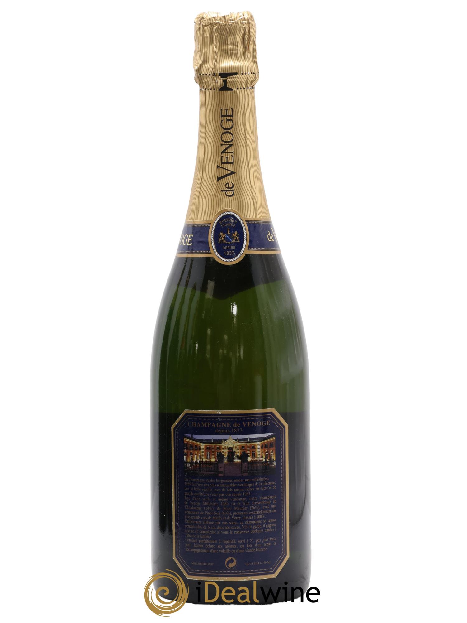 Champagne De Venoge 1989 - Posten von 1 Flasche - 1