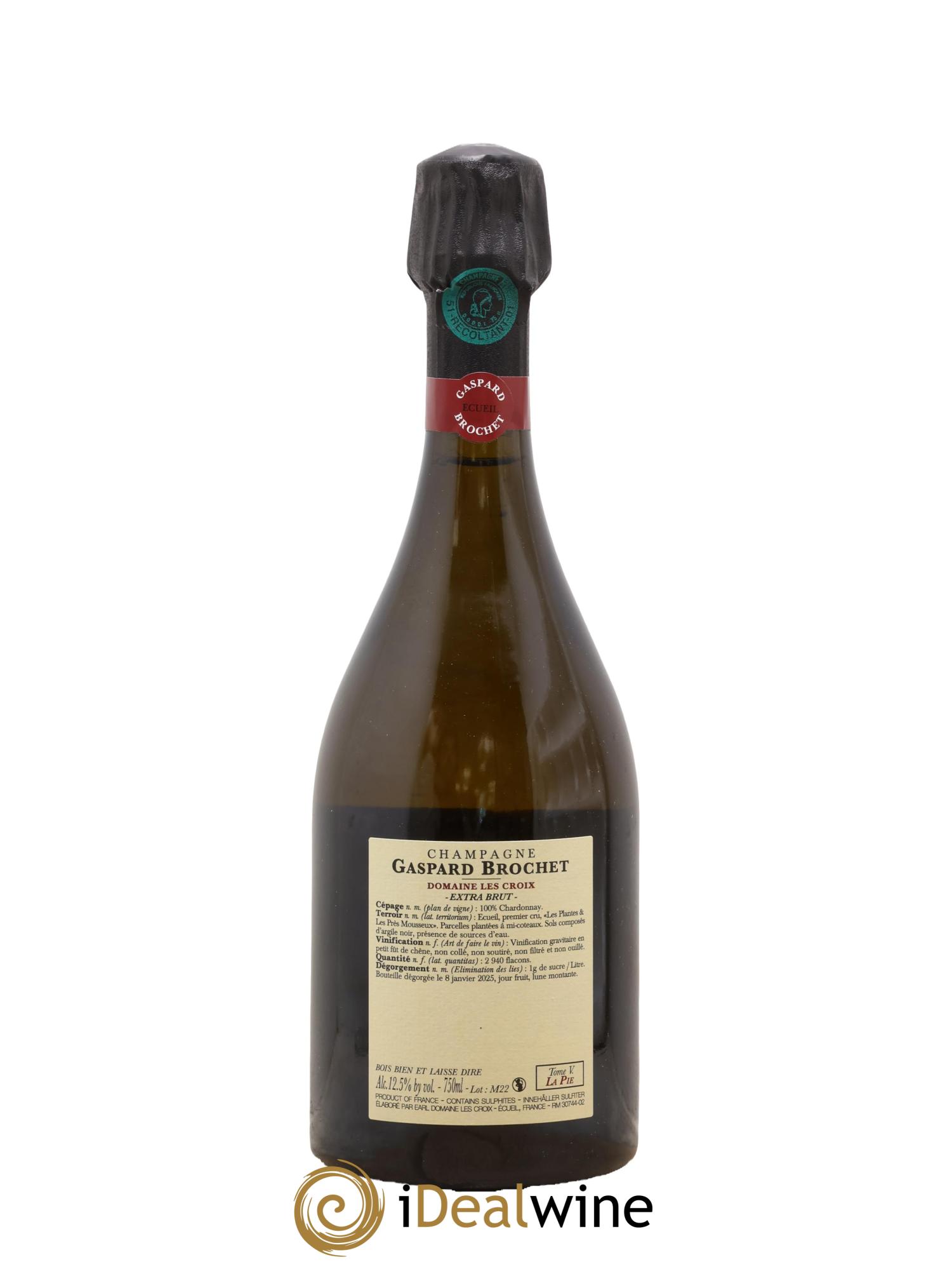 Champagne La Pie Tome V Gaspard Brochet - Lot de 1 bouteille - 1