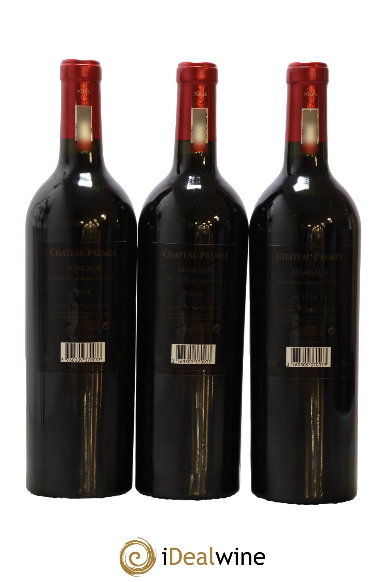 Château Palmer 3ème Grand Cru Classé 2018 - Lot de 3 bouteilles - 1