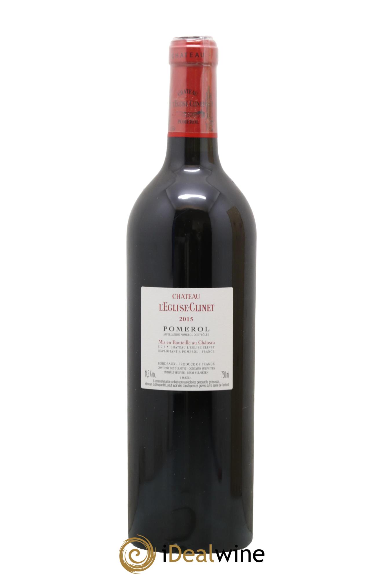 Château l' Église Clinet 2015 - Lot de 1 bouteille - 1