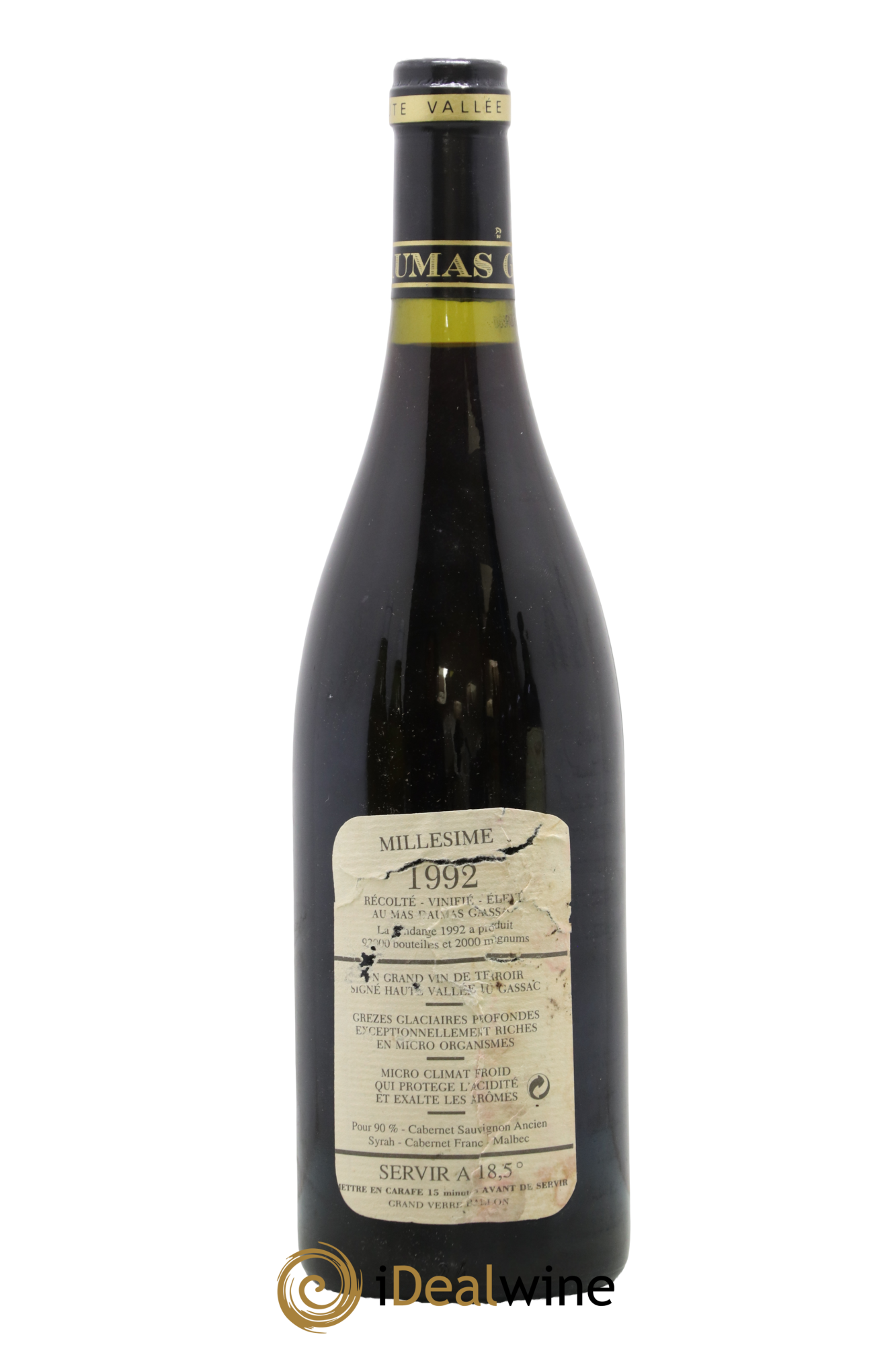 Saint-Guilhem-le-Désert - Cité d'Aniane Mas Daumas Gassac Famille Guibert de La Vaissière 1992 - Lot of 1 bottle - 1