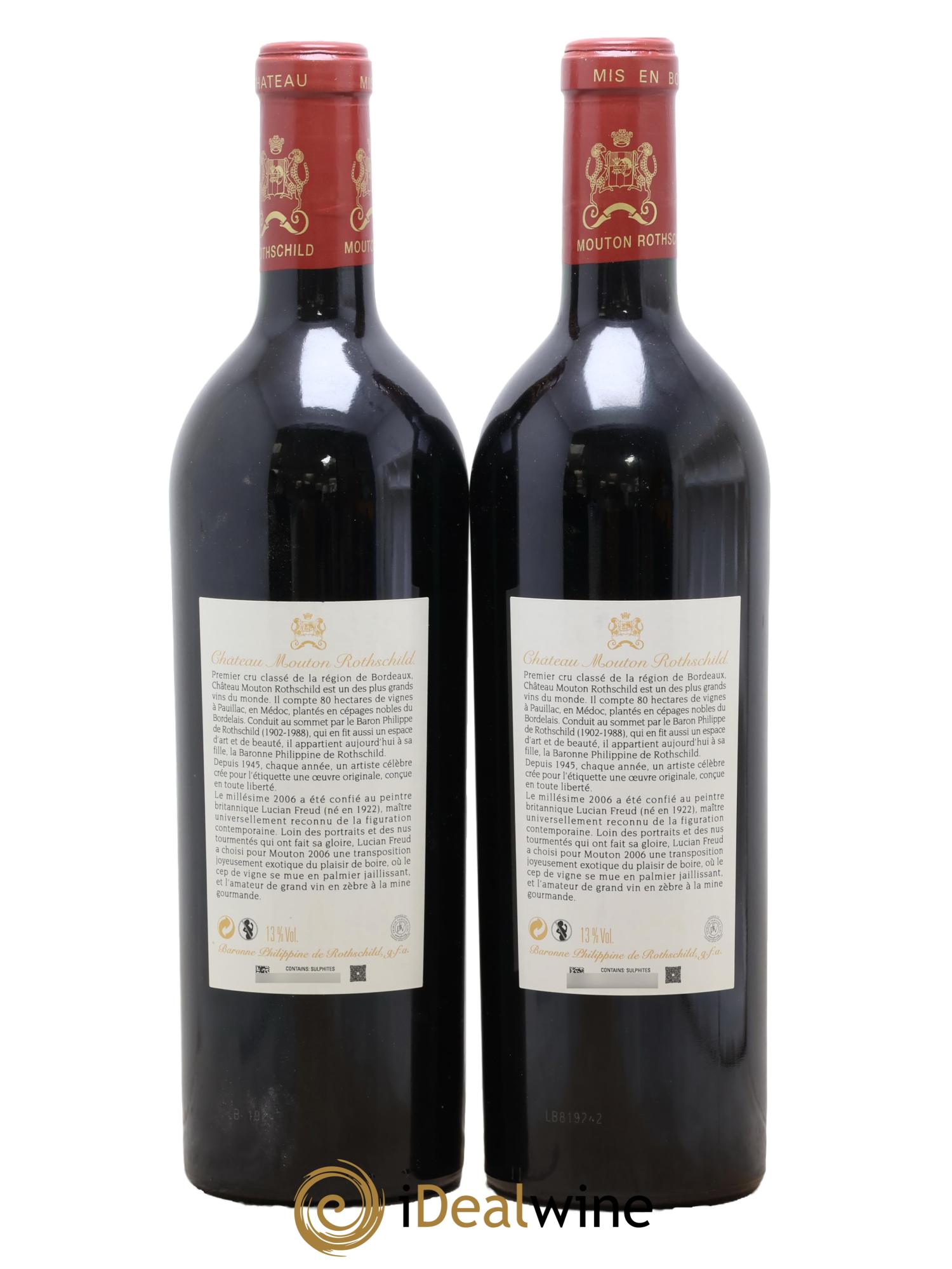 Château Mouton Rothschild 1er Grand Cru Classé 2006 - Lot of 2 bottles - 1
