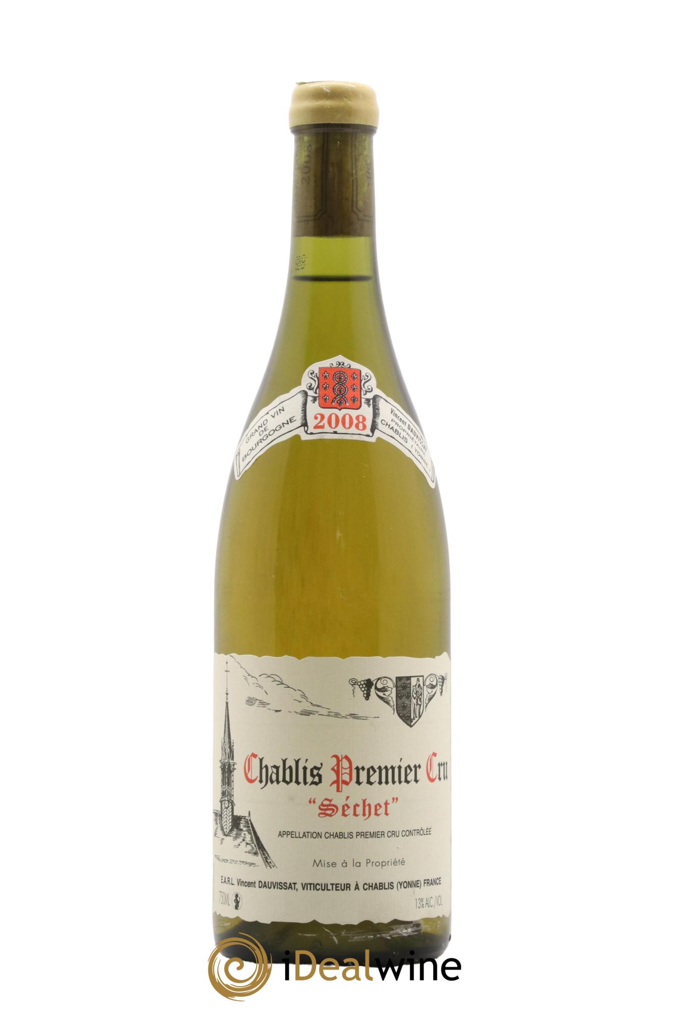 Chablis 1er Cru Séchet Vincent Dauvissat (Domaine) 2008 - Lot of 1 bottle - 0