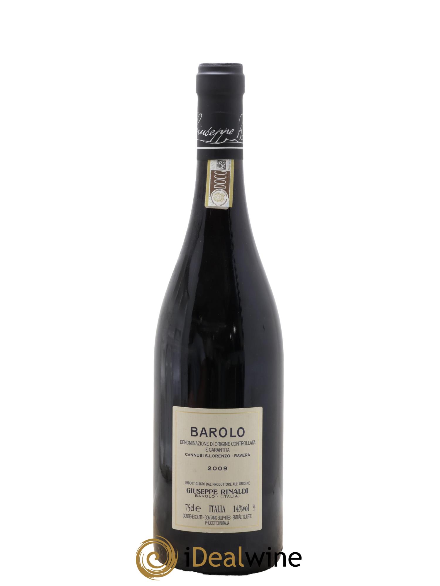 Barolo DOCG Cannubi San Lorenzo Ravera Giuseppe Rinaldi 2009 - Lot of 1 bottle - 1
