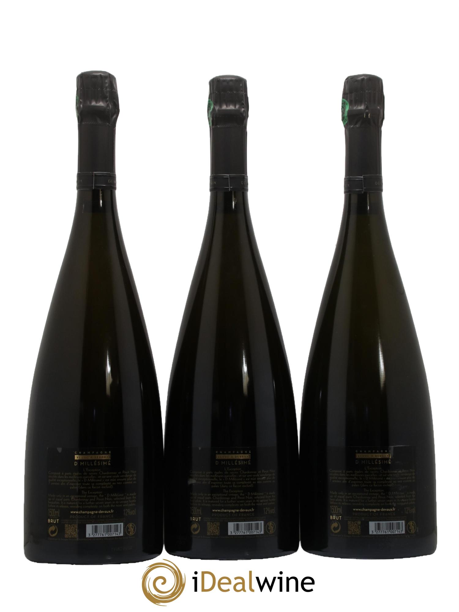 Champagne Brut D Millésimé Devaux 2008 - Lot de 3 magnums - 1