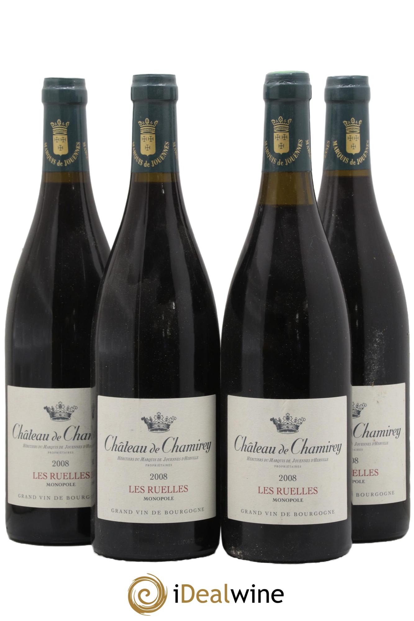 Mercurey 1er Cru Clos des Ruelles Château de Chamirey 2008 - Lot of 4 bottles - 0