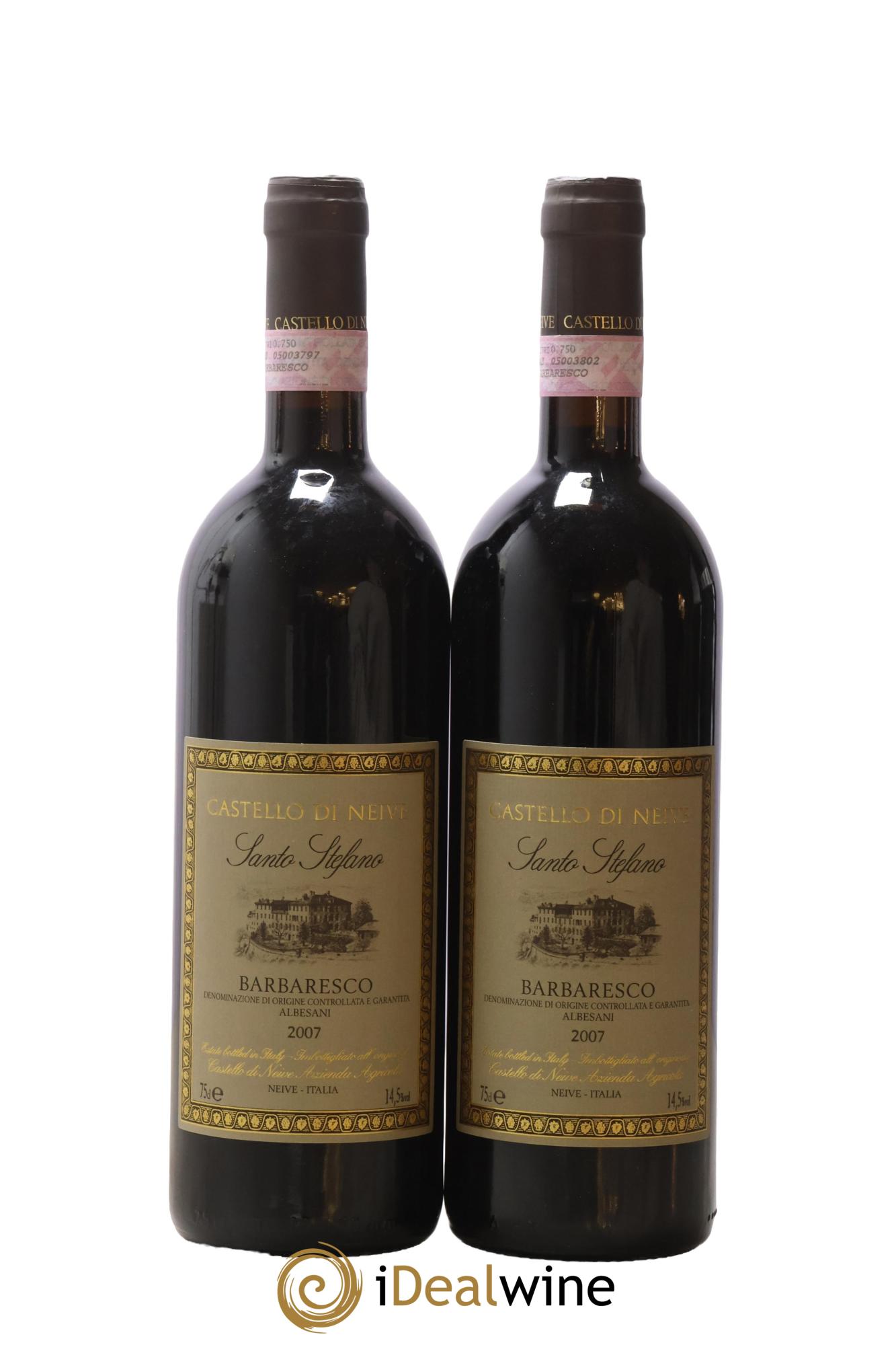 Barbaresco DOCG Vigna Santo Stefano Albesani Castello di Neive 2007 - Lot of 2 bottles - 0