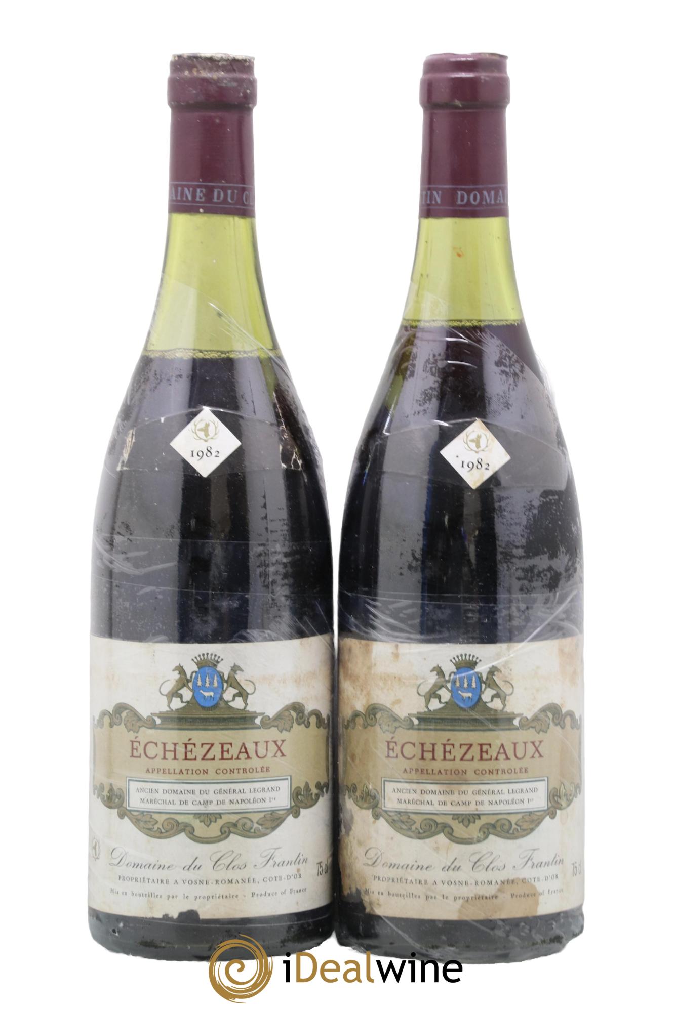 Echezeaux Grand Cru Clos Frantin - Albert Bichot 1982 - Lot de 2 bouteilles - 0
