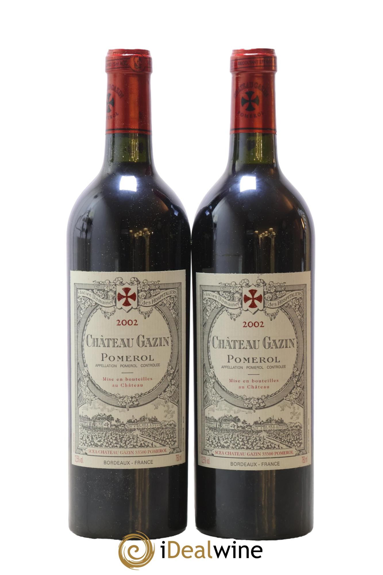 Château Gazin 2002 - Lotto di 2 bottiglie - 0