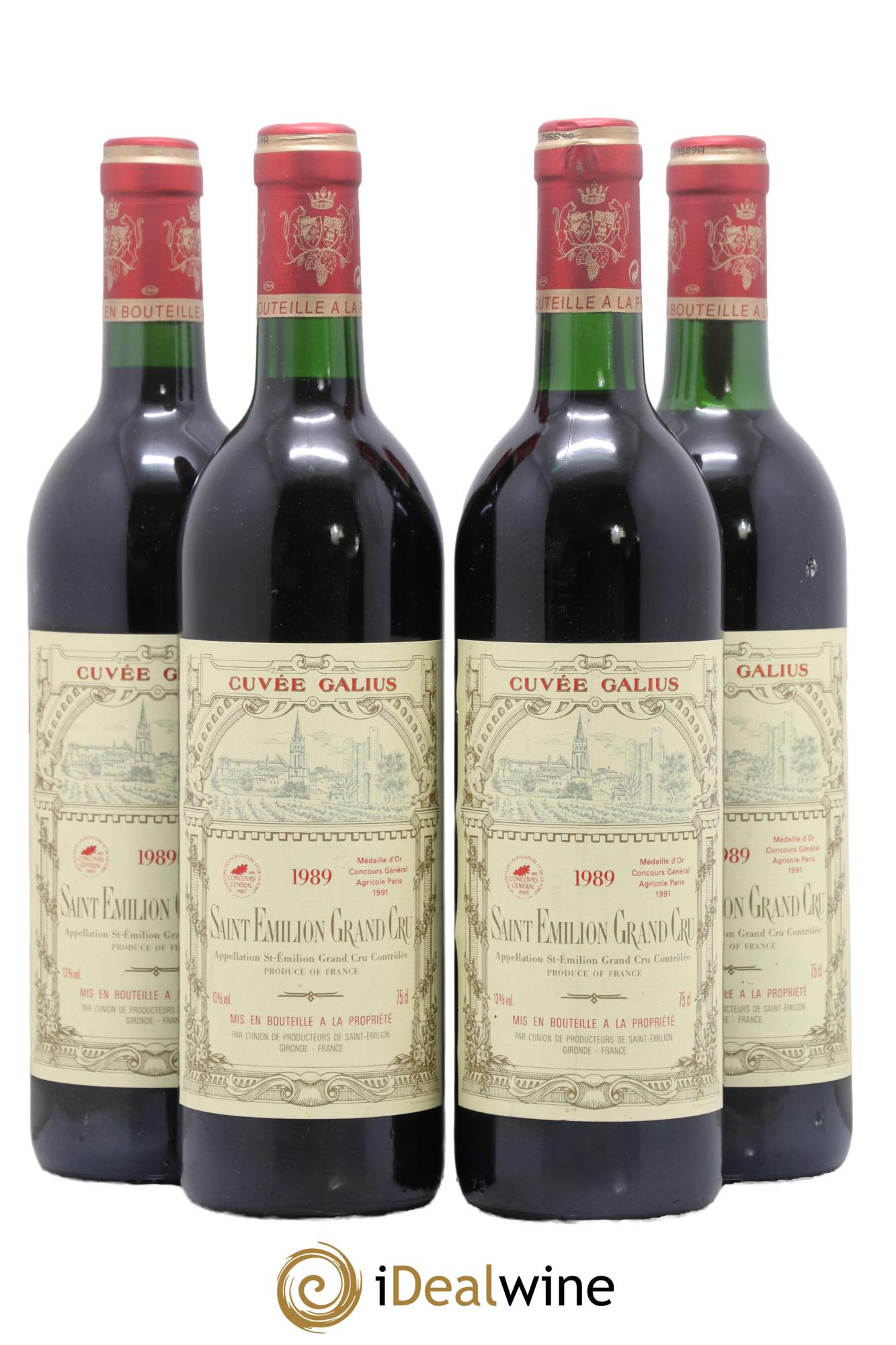 Château Galius 1989 - Lot of 4 bottles - 0