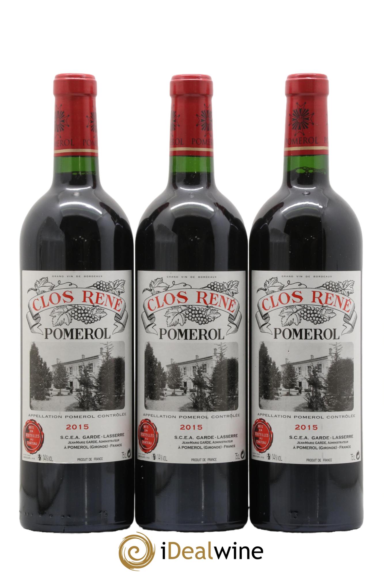 Clos René 2015 - Lot of 3 bottles - 0