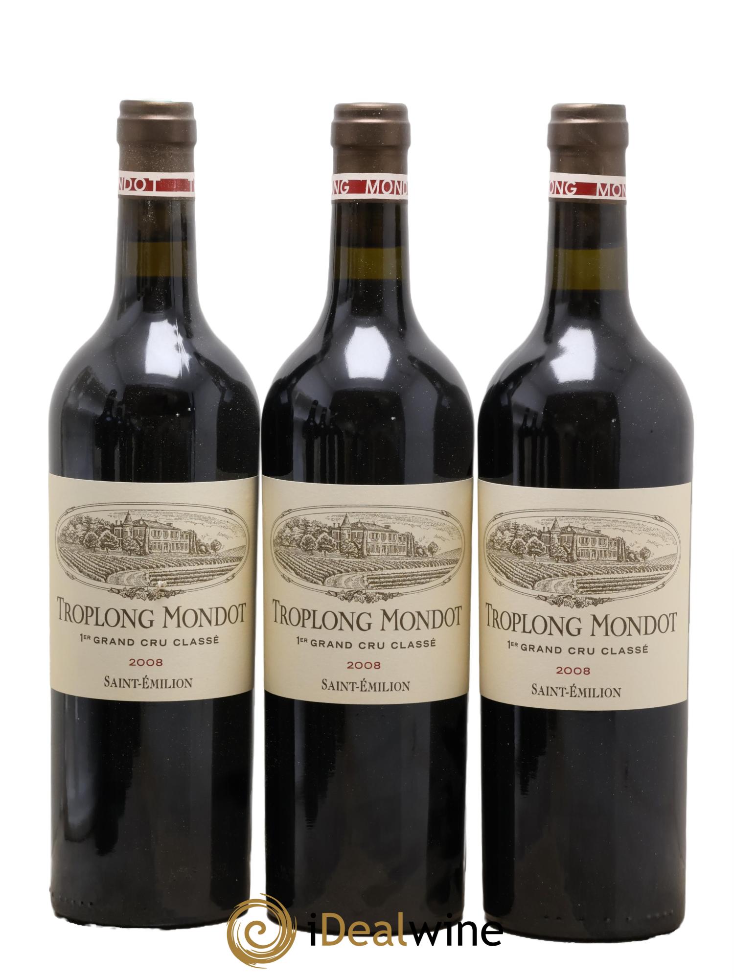 Château Troplong Mondot 1er Grand Cru Classé B 2008 - Lot of 6 bottles - 1