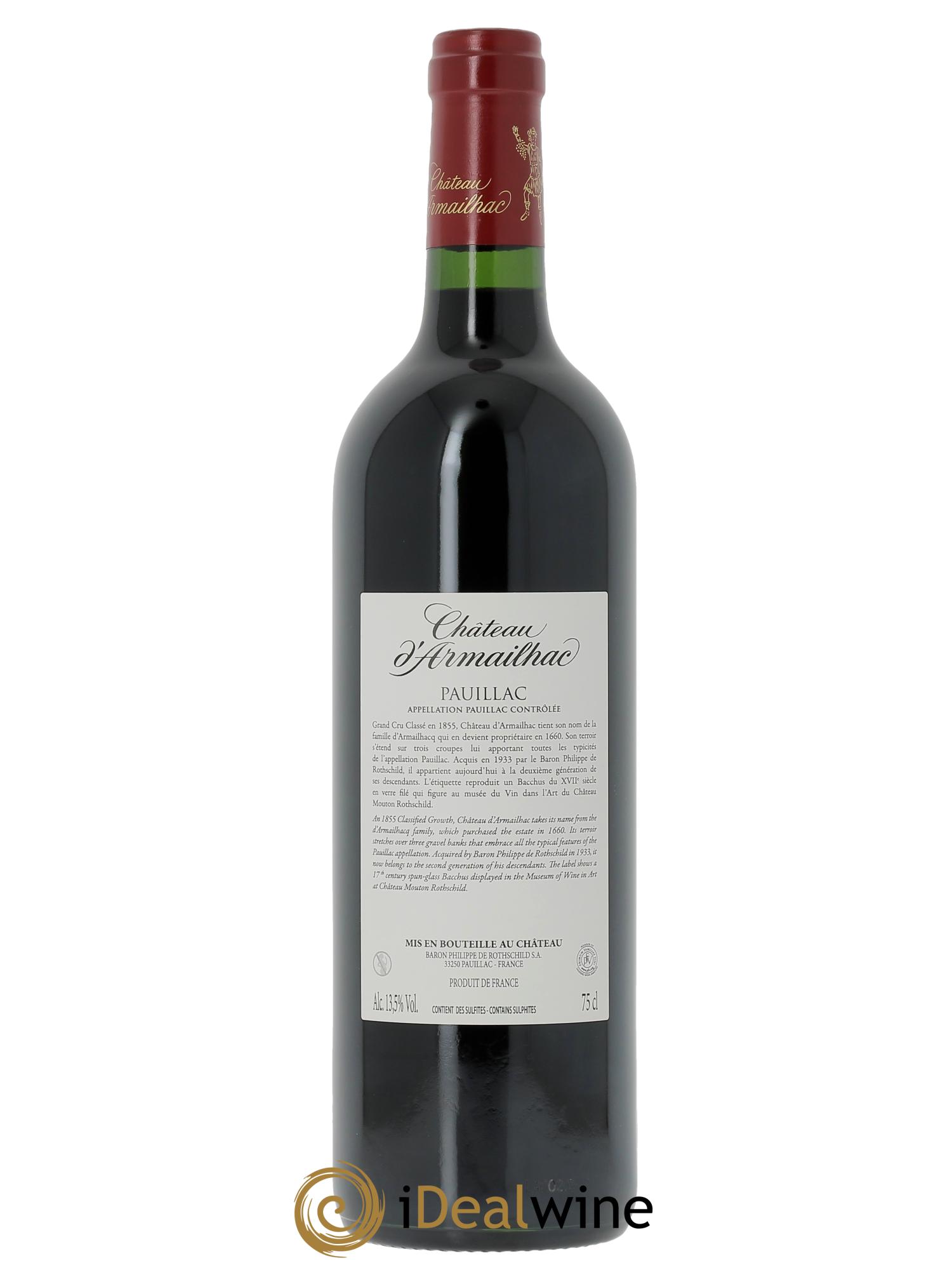 Château d' Armailhac - Mouton Baron(ne) Philippe 5ème Grand Cru Classé (OWC if 6 bts) 2023 - Lot of 1 bottle - 1