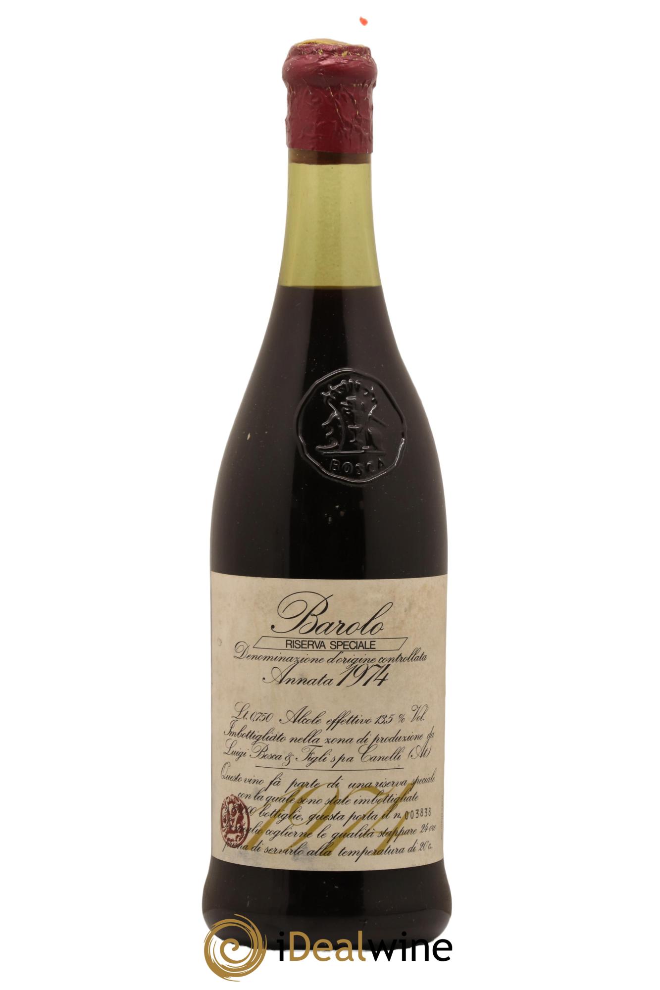 Barolo Riserva Speciale Bosca Luigi 1974 - Posten von 1 Flasche - 0