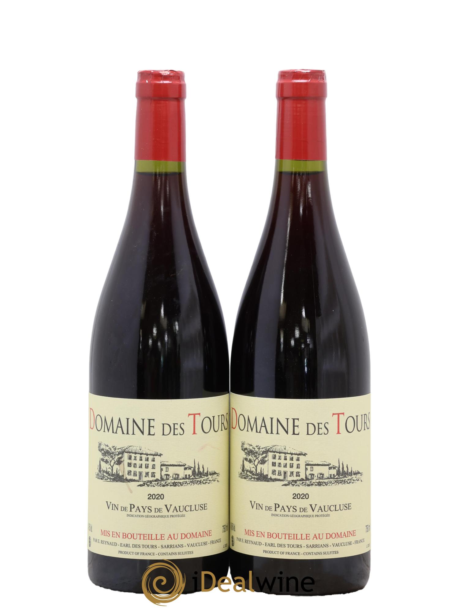 IGP Vaucluse (Vin de Pays de Vaucluse) Domaine des Tours Emmanuel Reynaud 2020 - Posten von 2 Flaschen - 0
