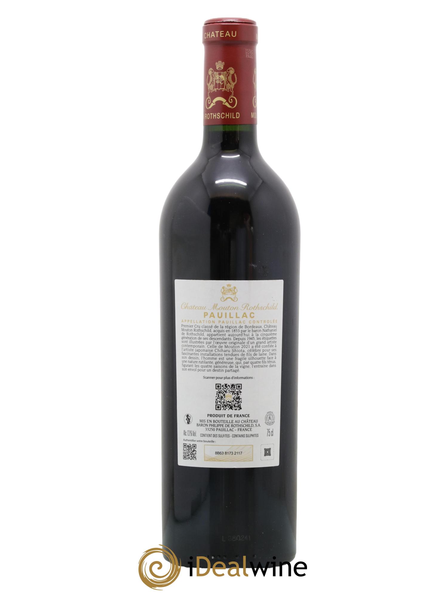 Château Mouton Rothschild 1er Grand Cru Classé 2021 - Lot de 1 bouteille - 1