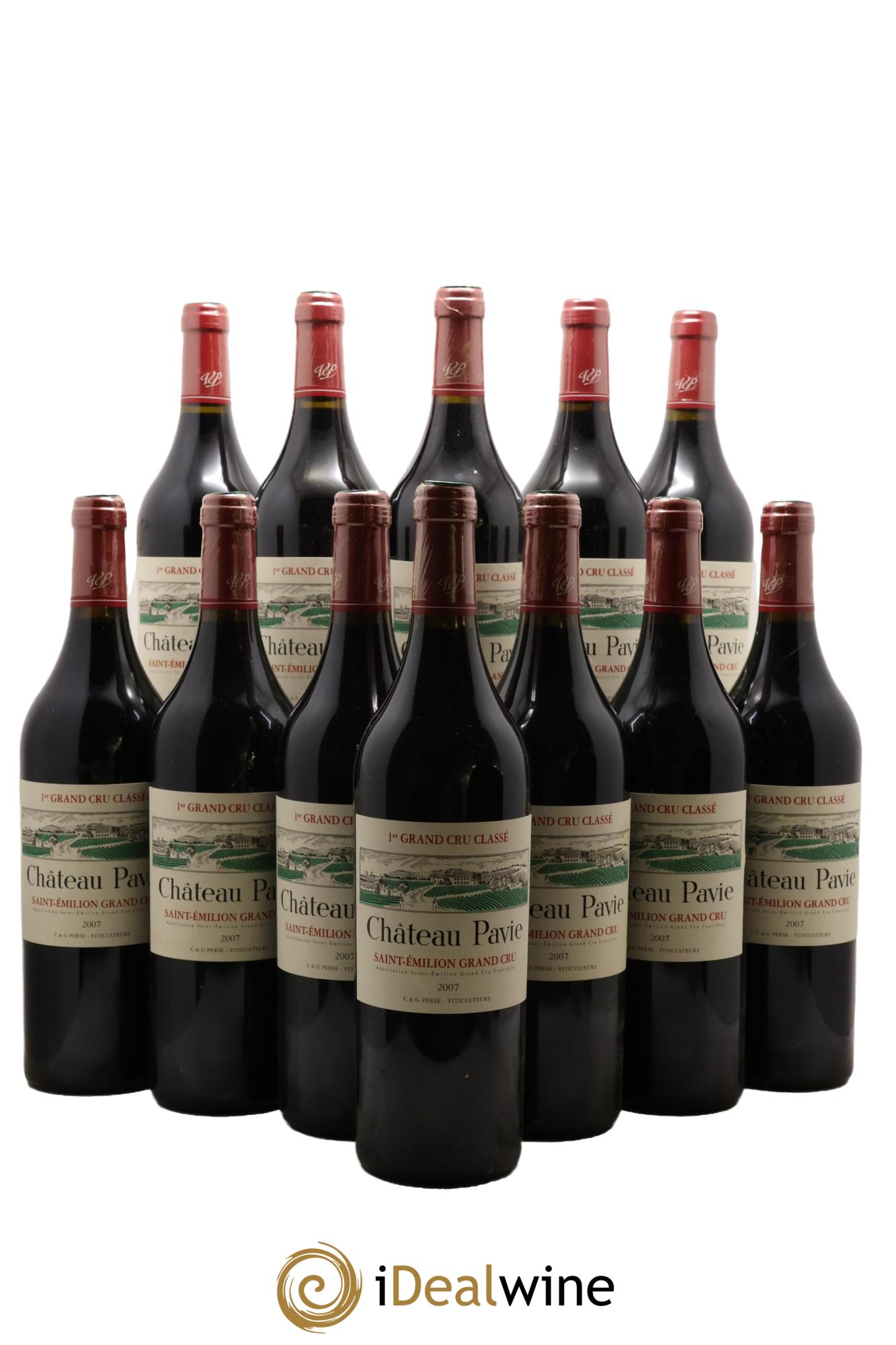 Château Pavie 1er Grand Cru Classé A 2007 - Lot de 12 bouteilles - 0