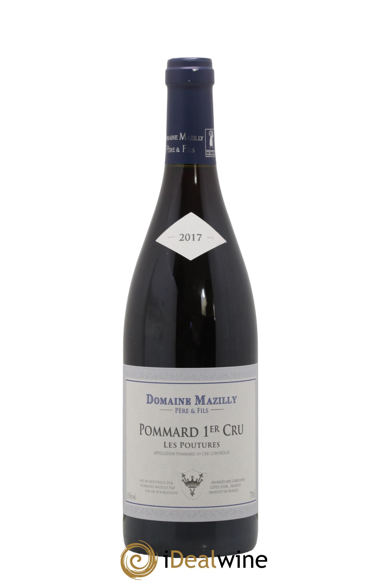 Pommard 1er Cru Les Poutures Domaine Mazilly Père et Fils 2017 - Lot de 1 bouteille - 0