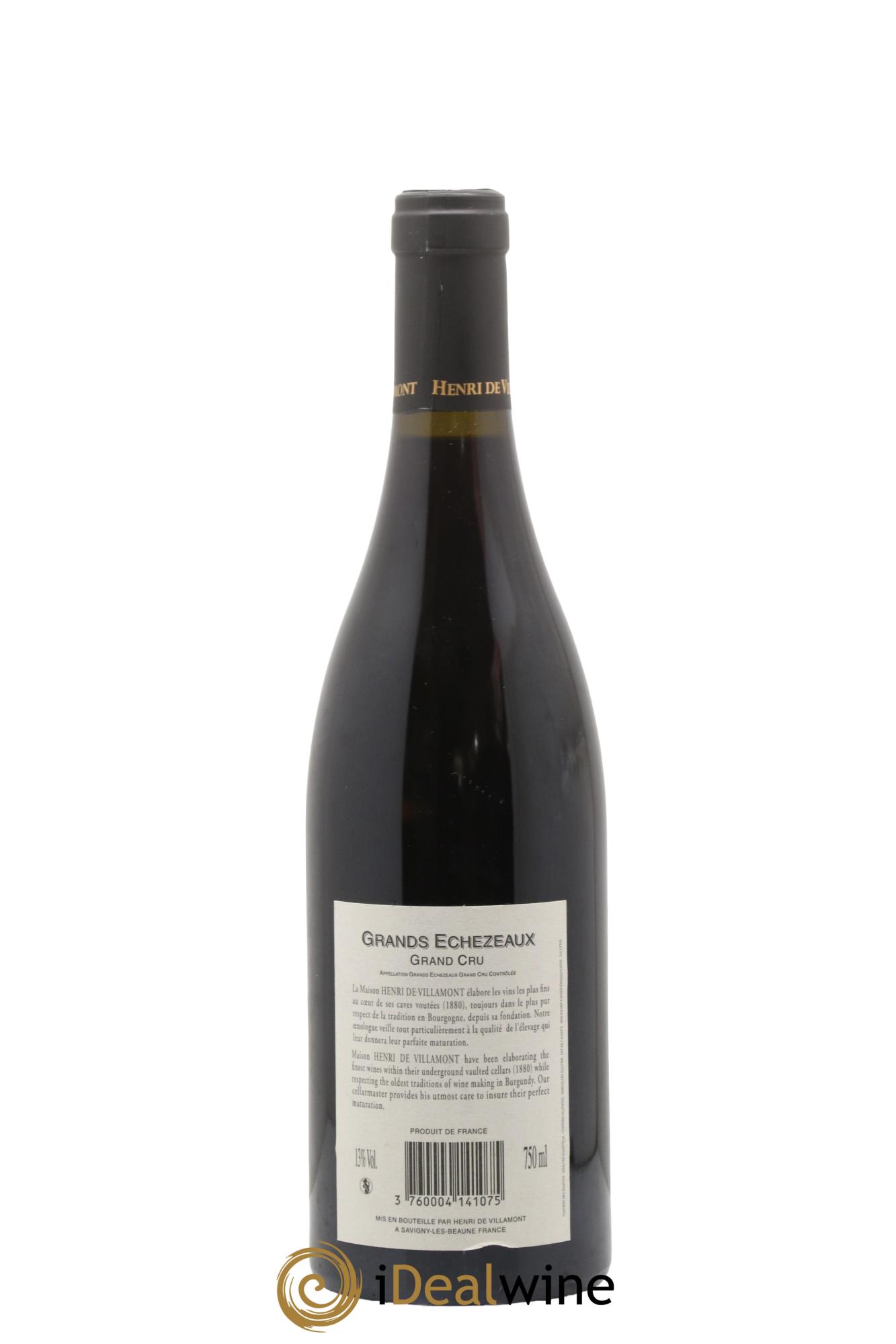 Grands Echezeaux Grand Cru Henri de Villamont 2011 - Lotto di 1 bottiglia - 1