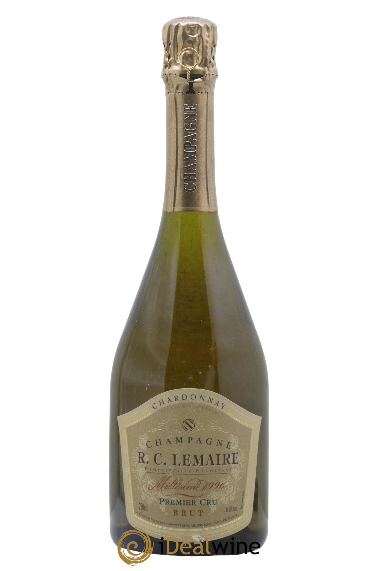 Champagne Premier Cru Brut RC Lemaire 1996 - Lot de 1 bouteille - 0