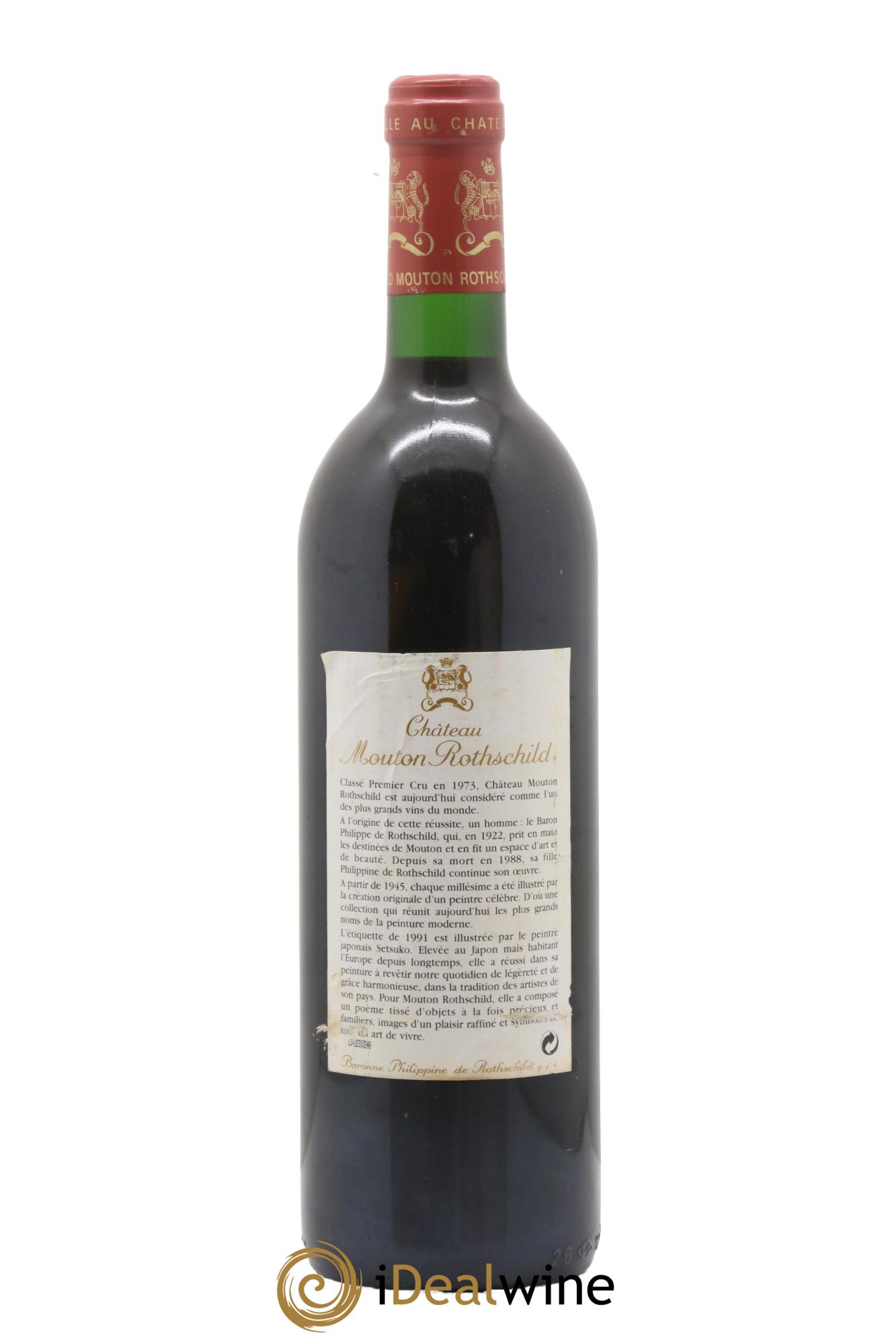 Château Mouton Rothschild 1er Grand Cru Classé 1991 - Lot of 1 bottle - 1
