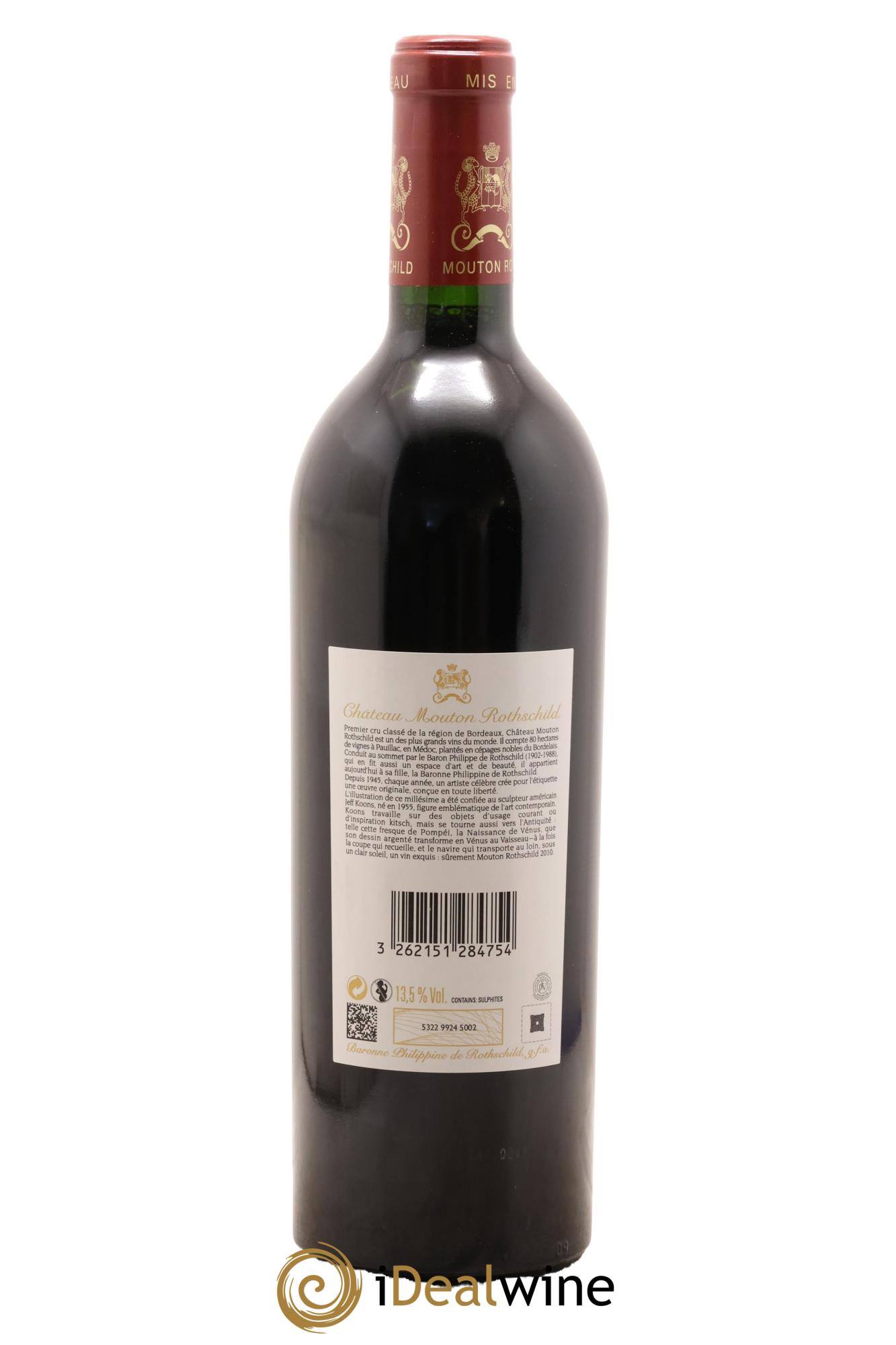 Château Mouton Rothschild 1er Grand Cru Classé 2010 - Lot de 1 bouteille - 1