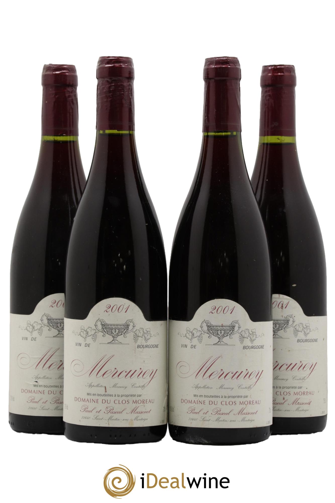 Mercurey Domaine Massenot Clos Moreau 2001 - Lot de 4 bouteilles - 0