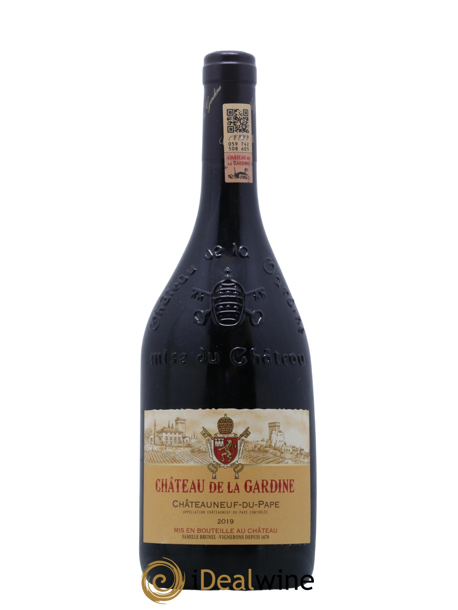 Châteauneuf-du-Pape Château de La Gardine Famille Brunel 2019 - Lot de 1 bouteille - 0