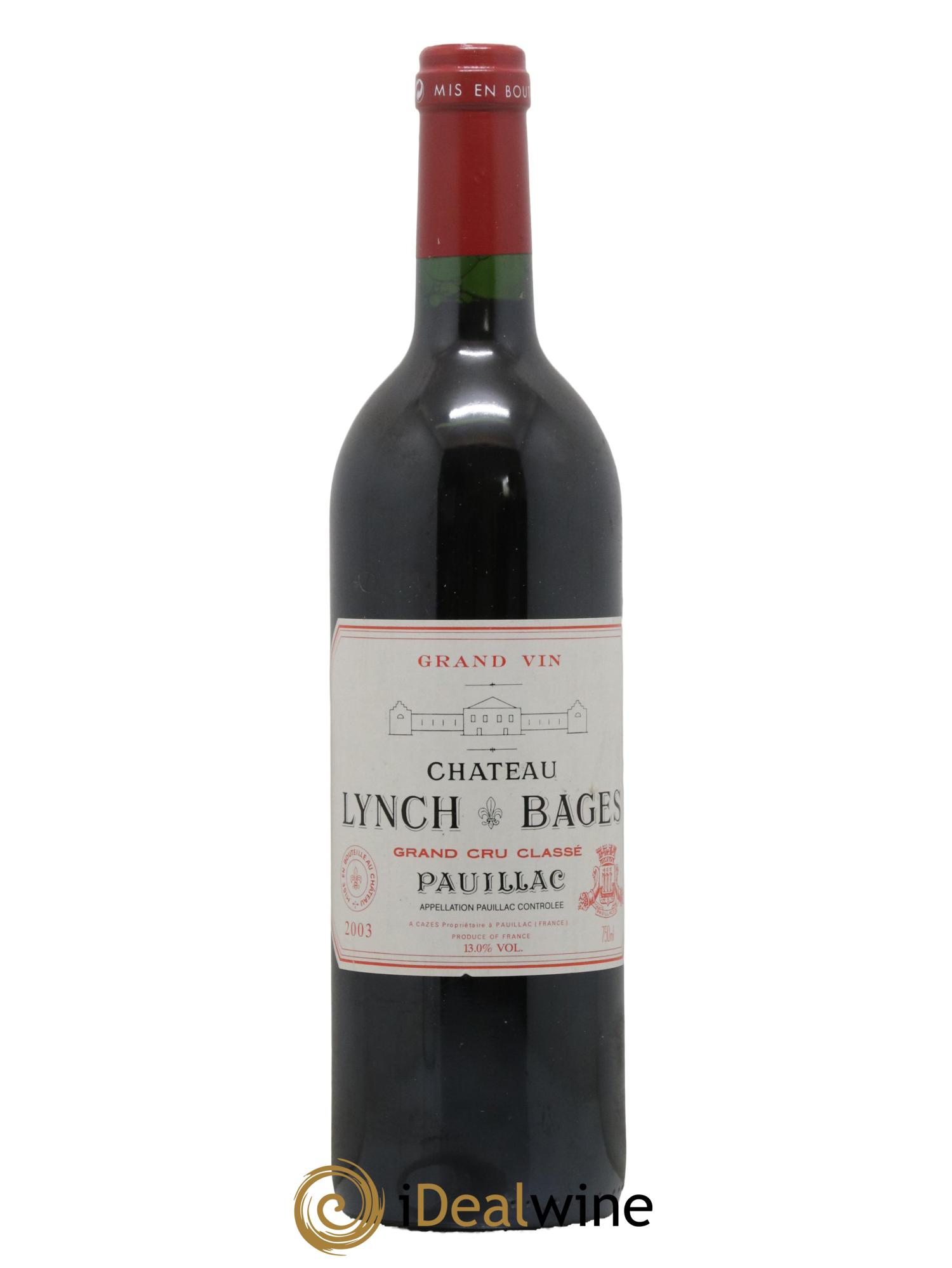 Château Lynch Bages 5ème Grand Cru Classé 2003 - Lot de 1 bouteille - 0