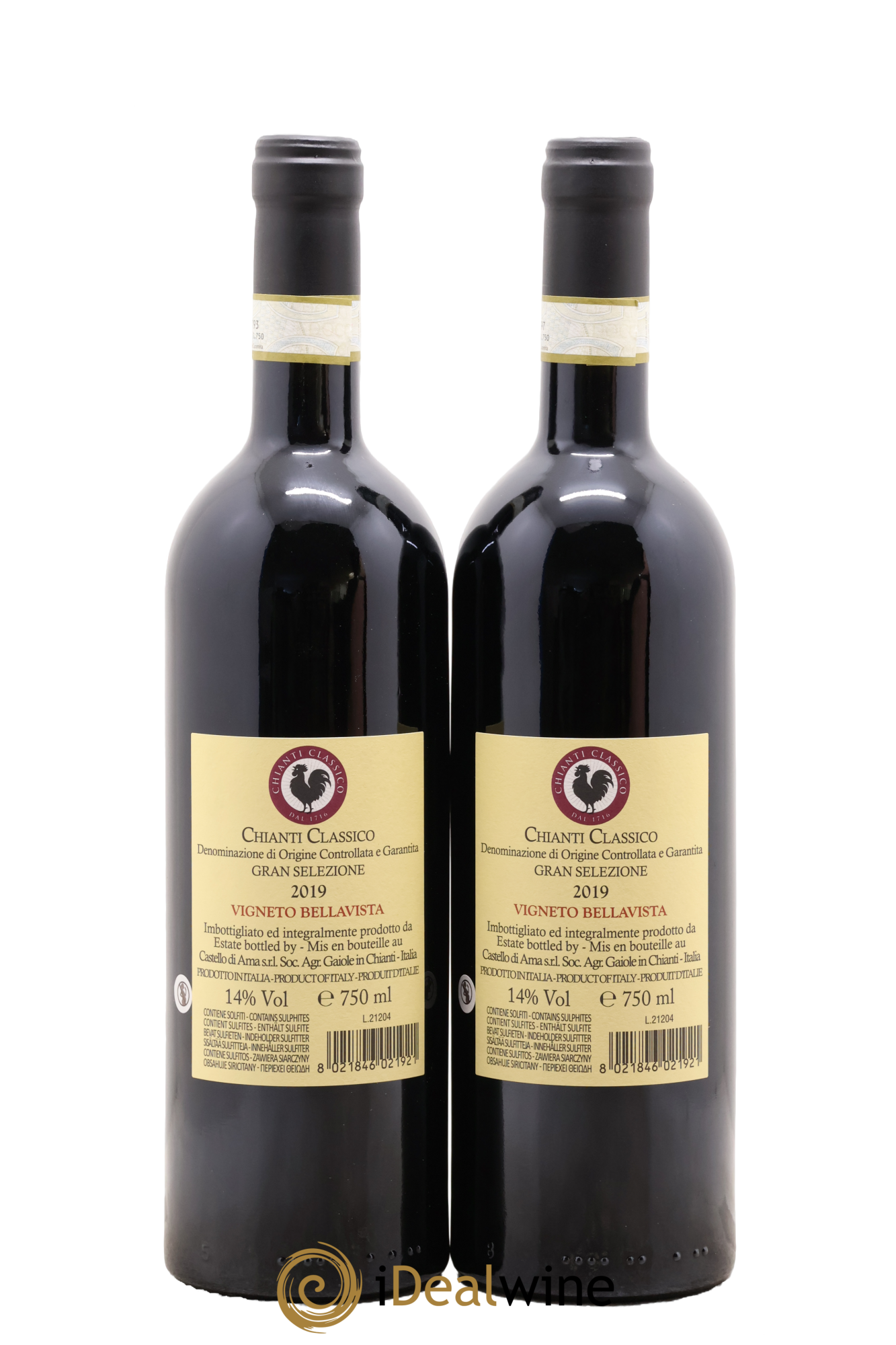 Chianti Classico DOCG Gran Selezione Vigneto Bellavista Castello di Ama 2019 - Lot de 2 bouteilles - 1