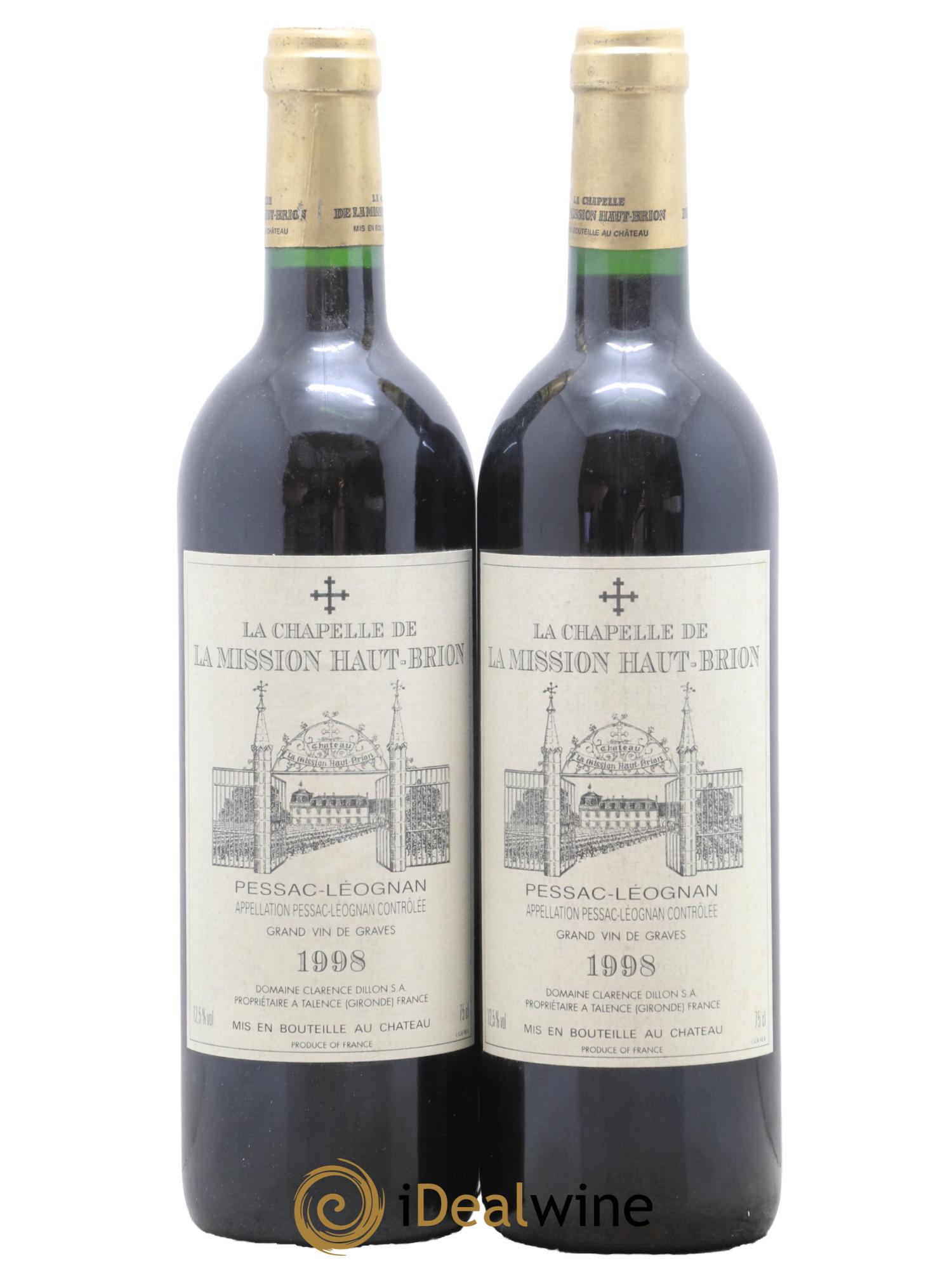 La Chapelle de La Mission Haut-Brion Second Vin 1998 - Lot de 2 bouteilles - 0