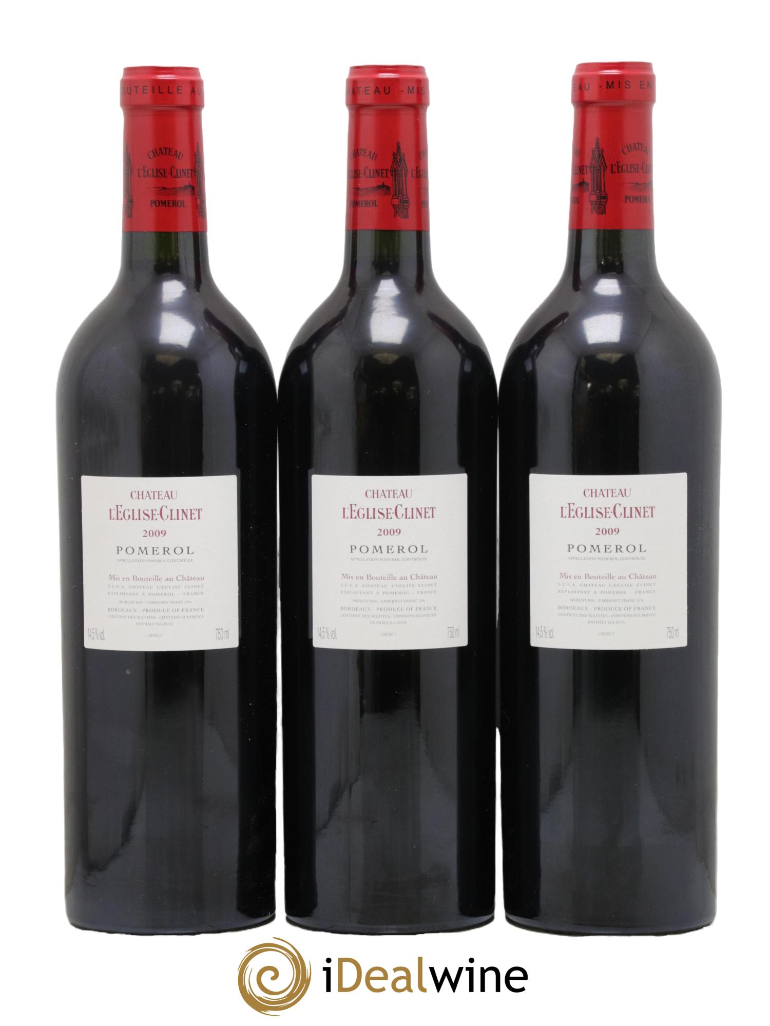 Château l' Église Clinet 2009 - Lotto di 3 bottiglie - 1
