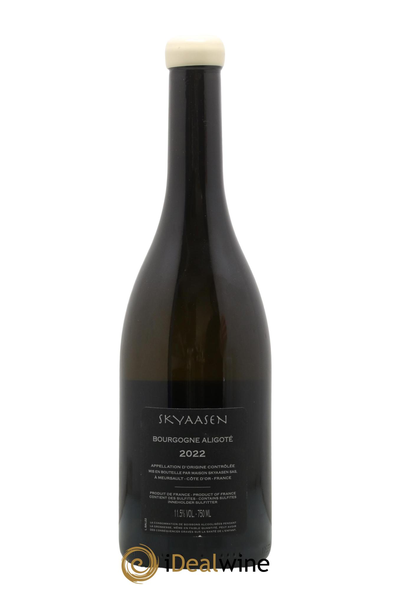 Bourgogne Aligoté Maison Skyaasen 2022 - Lot de 1 bouteille - 1