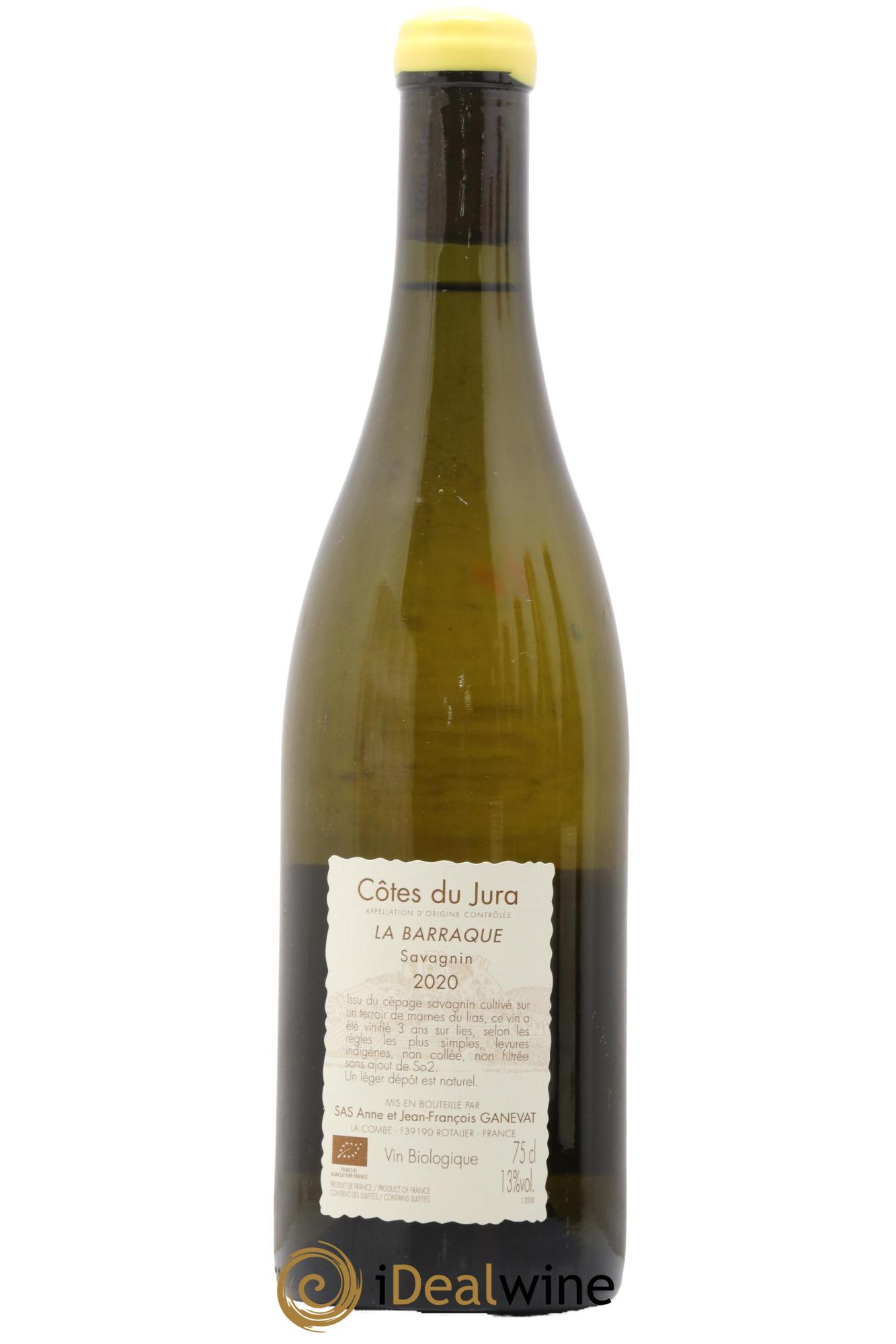 Côtes du Jura La Barraque Savagnin Anne et Jean François Ganevat 2020 - Lot de 1 bouteille - 1